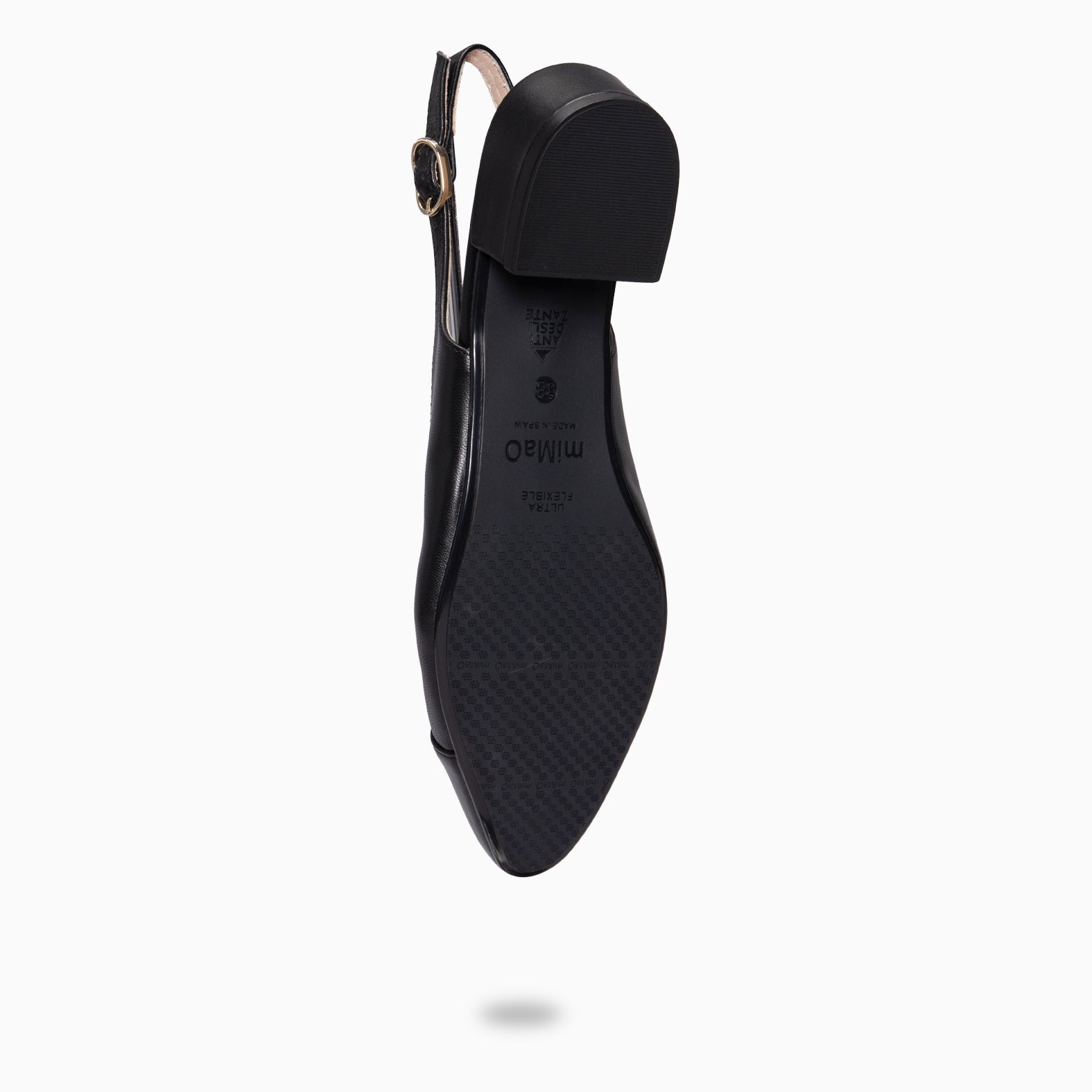 MARTINA - Zapatos Destalonados con puntera cruzada NEGRO
