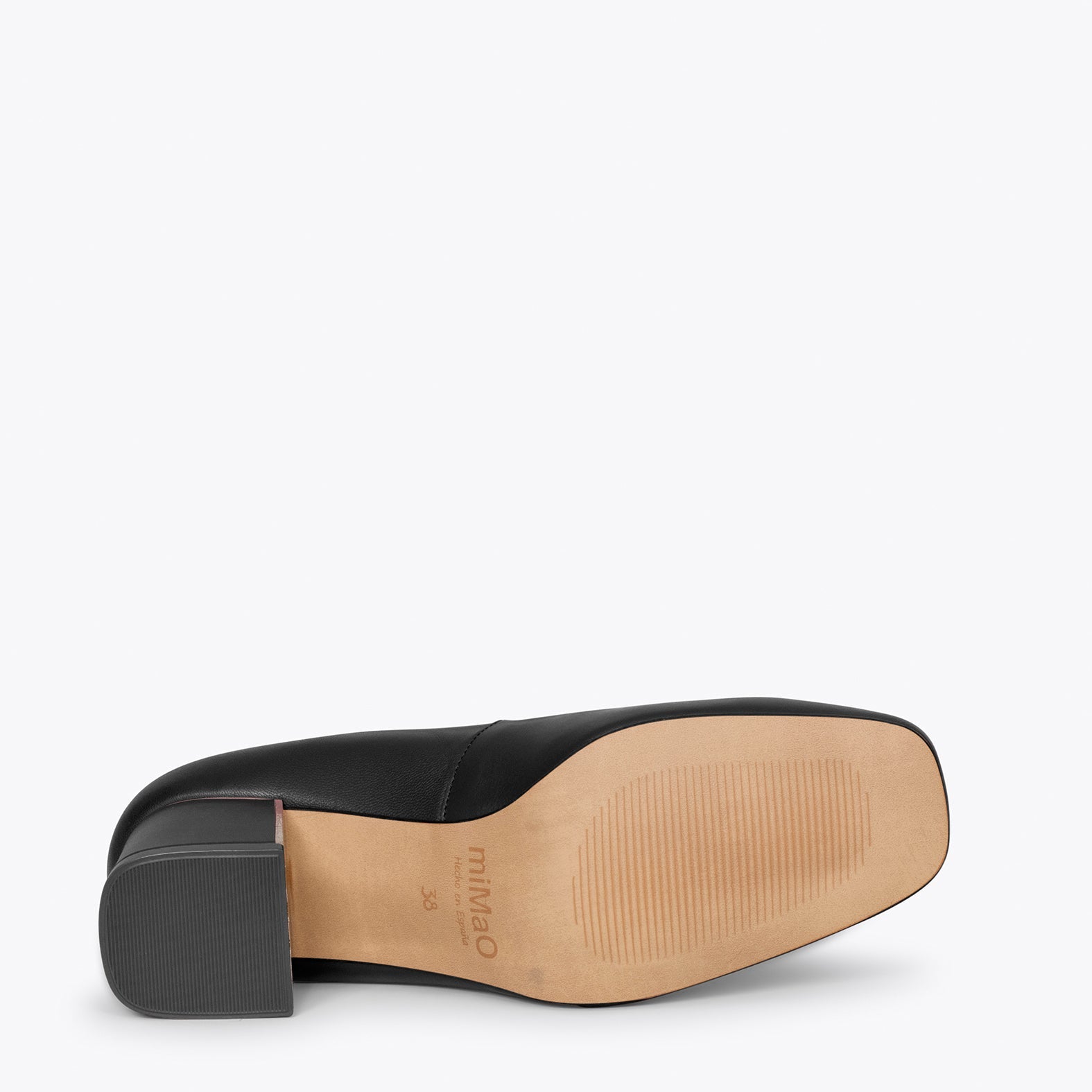 FEMME - Zapatos de tacón bajo con puntera ancha NEGRO
