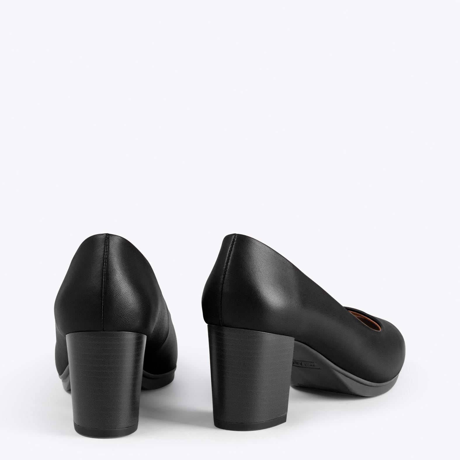 URBAN S SALON – Zapatos de tacón medio de napa NEGRO