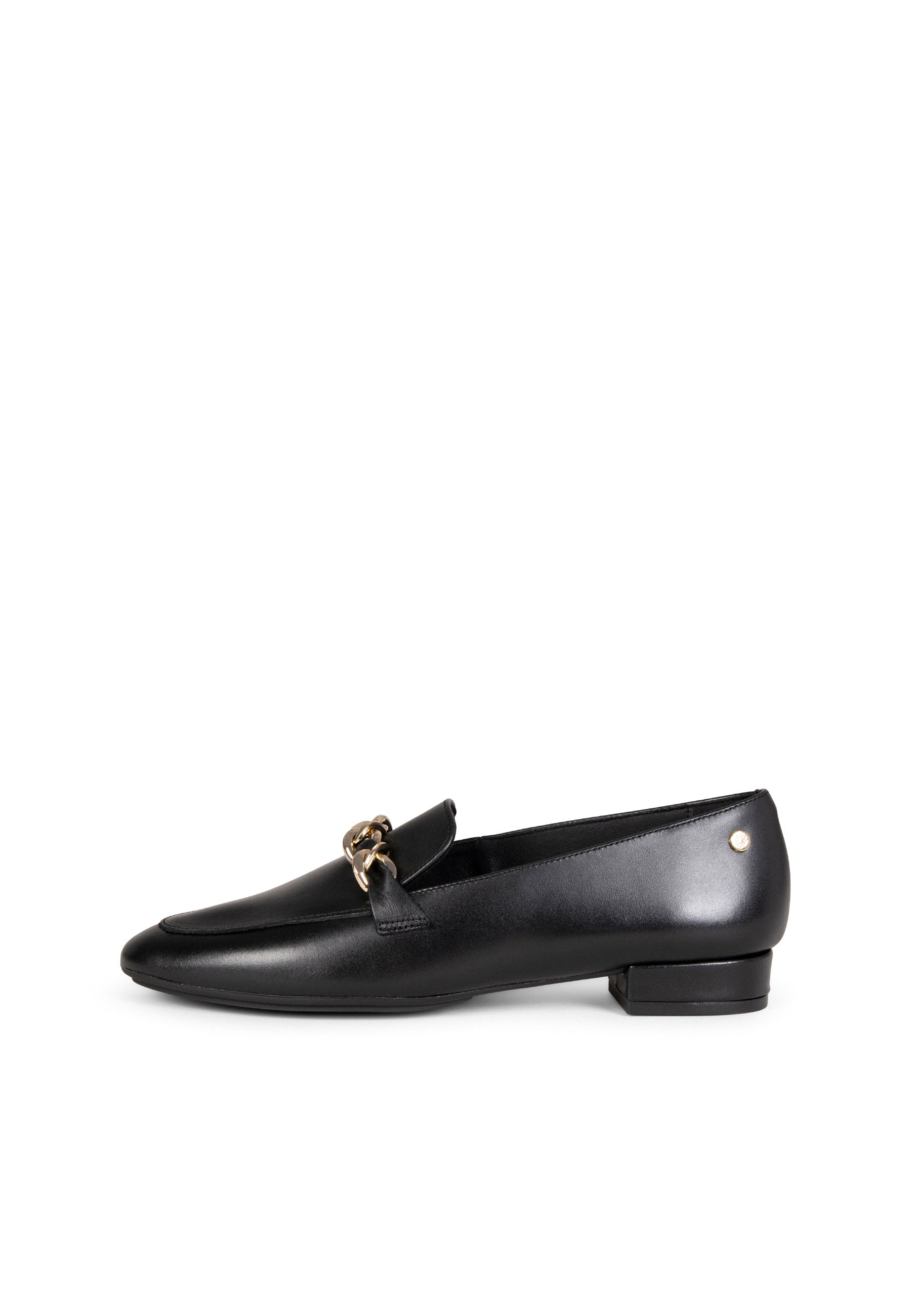CHAIN - Mocasines planos con adorno metalizado NEGRO