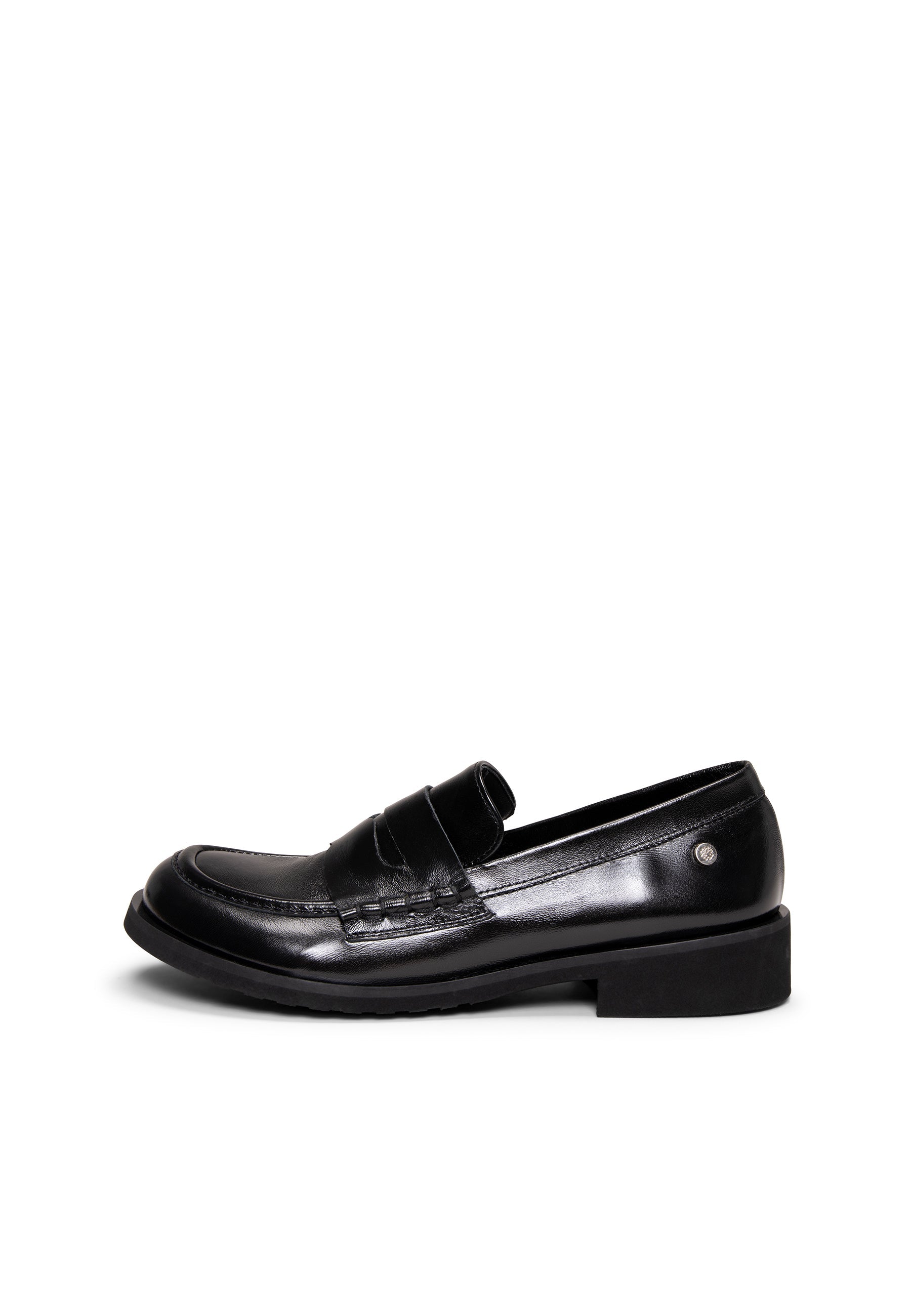HARVARD - Mocasines planos de piel NEGRO