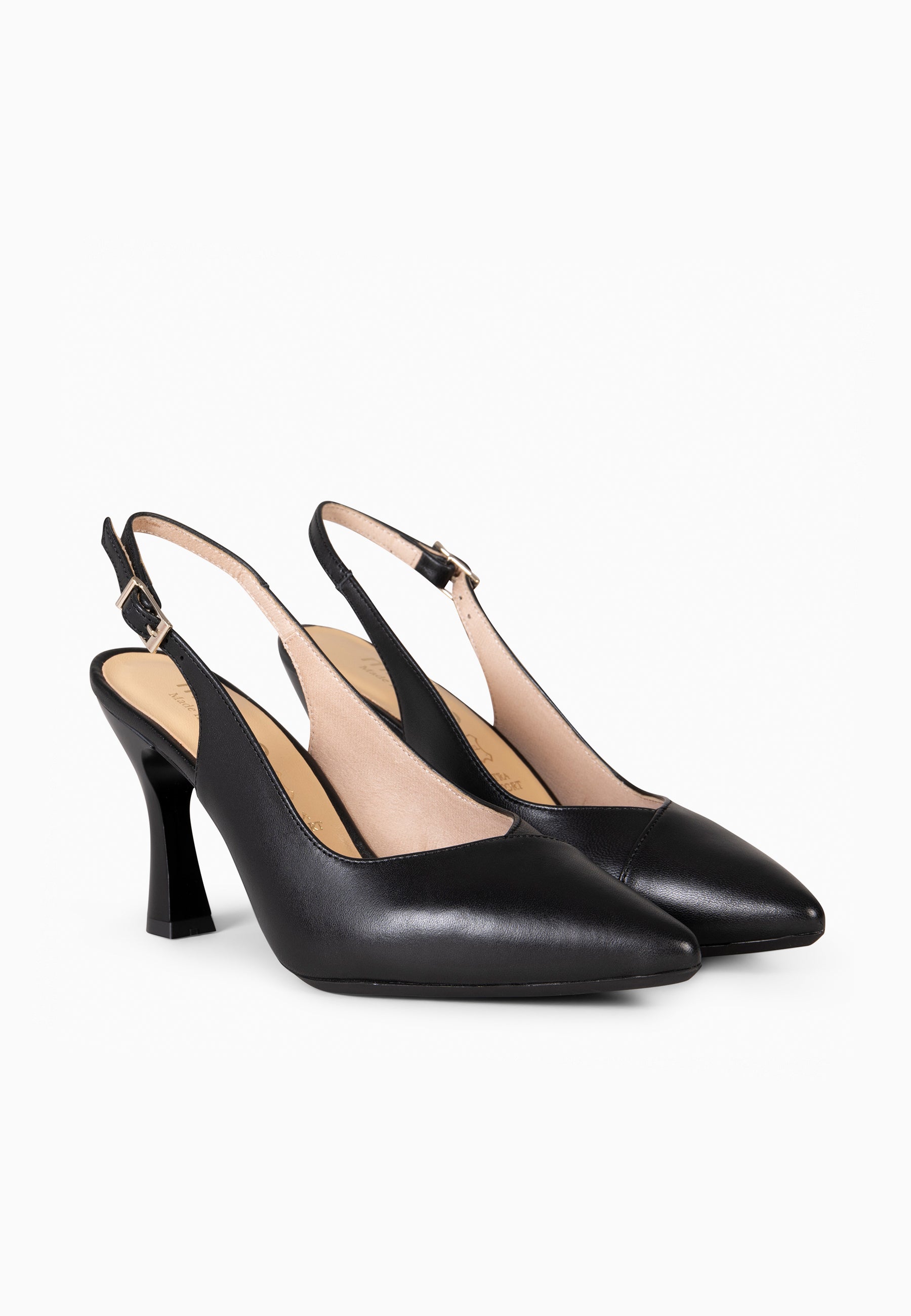 GLAM DESTALONADO - Zapatos de tacón destalonados de napa NEGRO