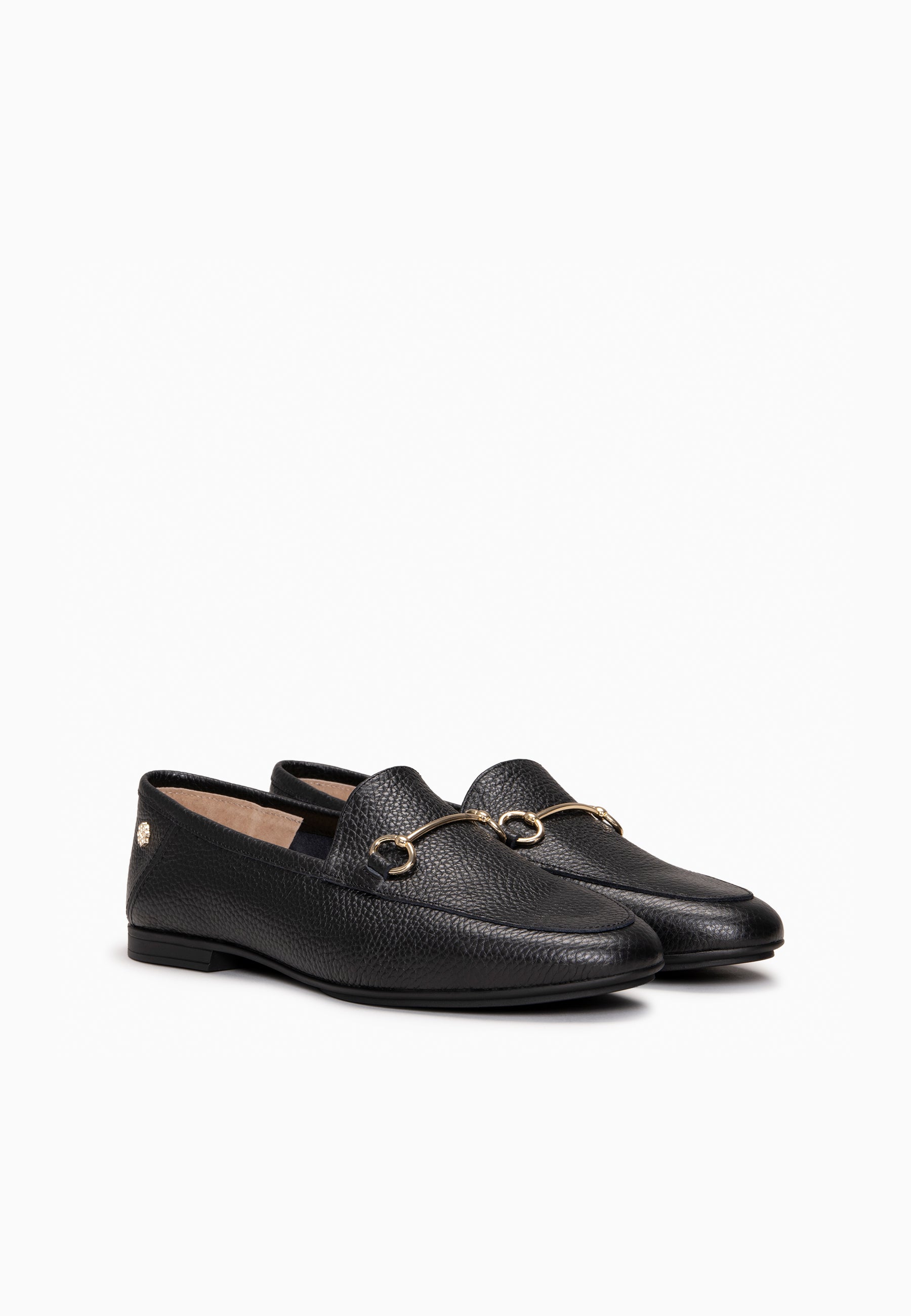 STYLE – Mocasines planos con adorno metalizado NEGRO