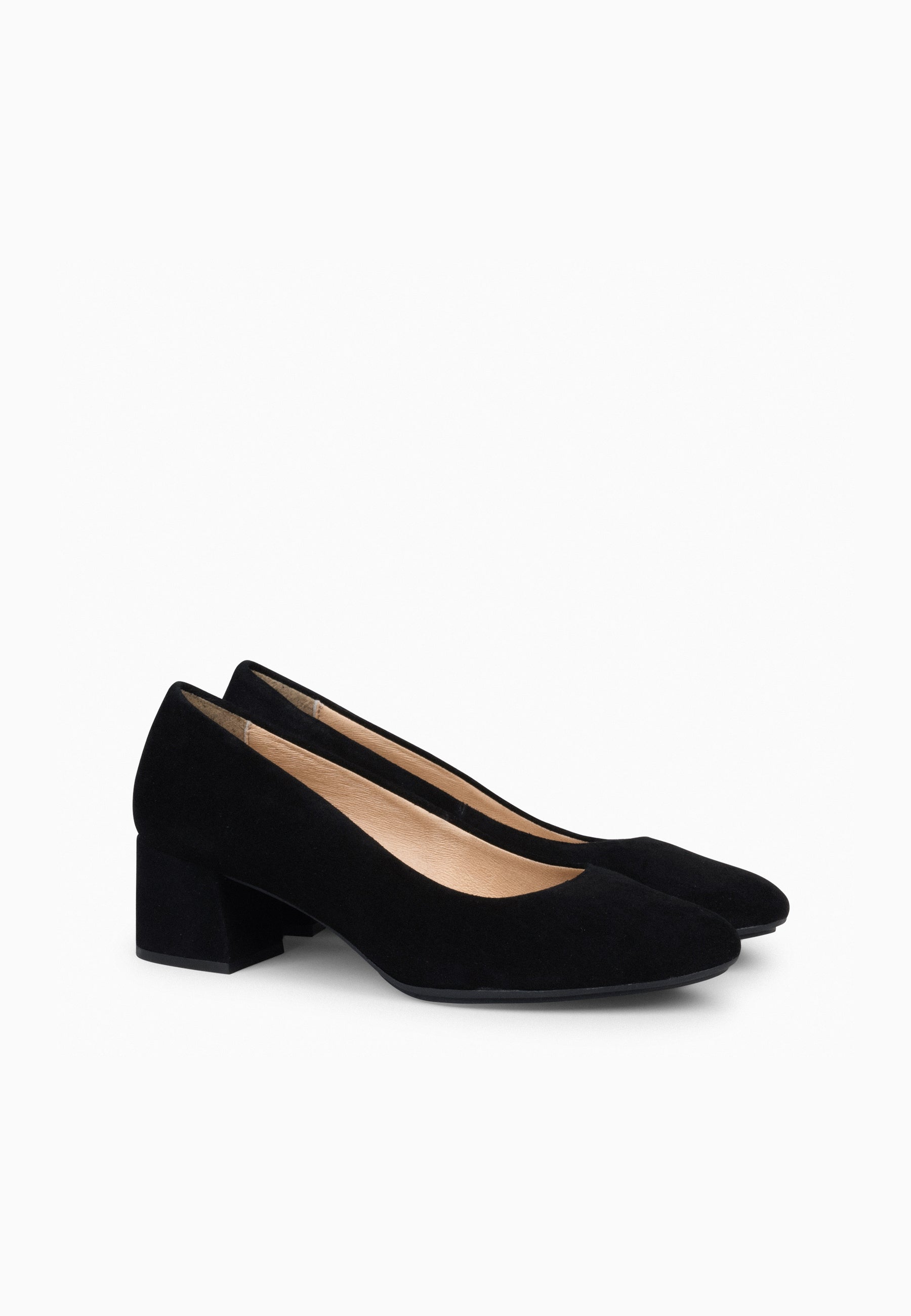 URBAN REDONDO - Zapatos de tacón bajo de ante NEGRO