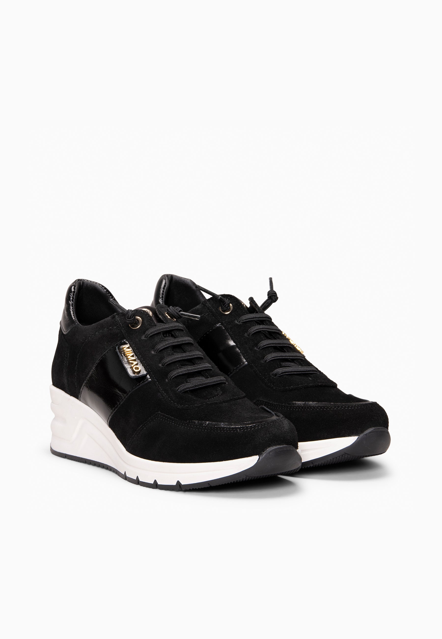PAU - Zapatillas con cuña NEGRO