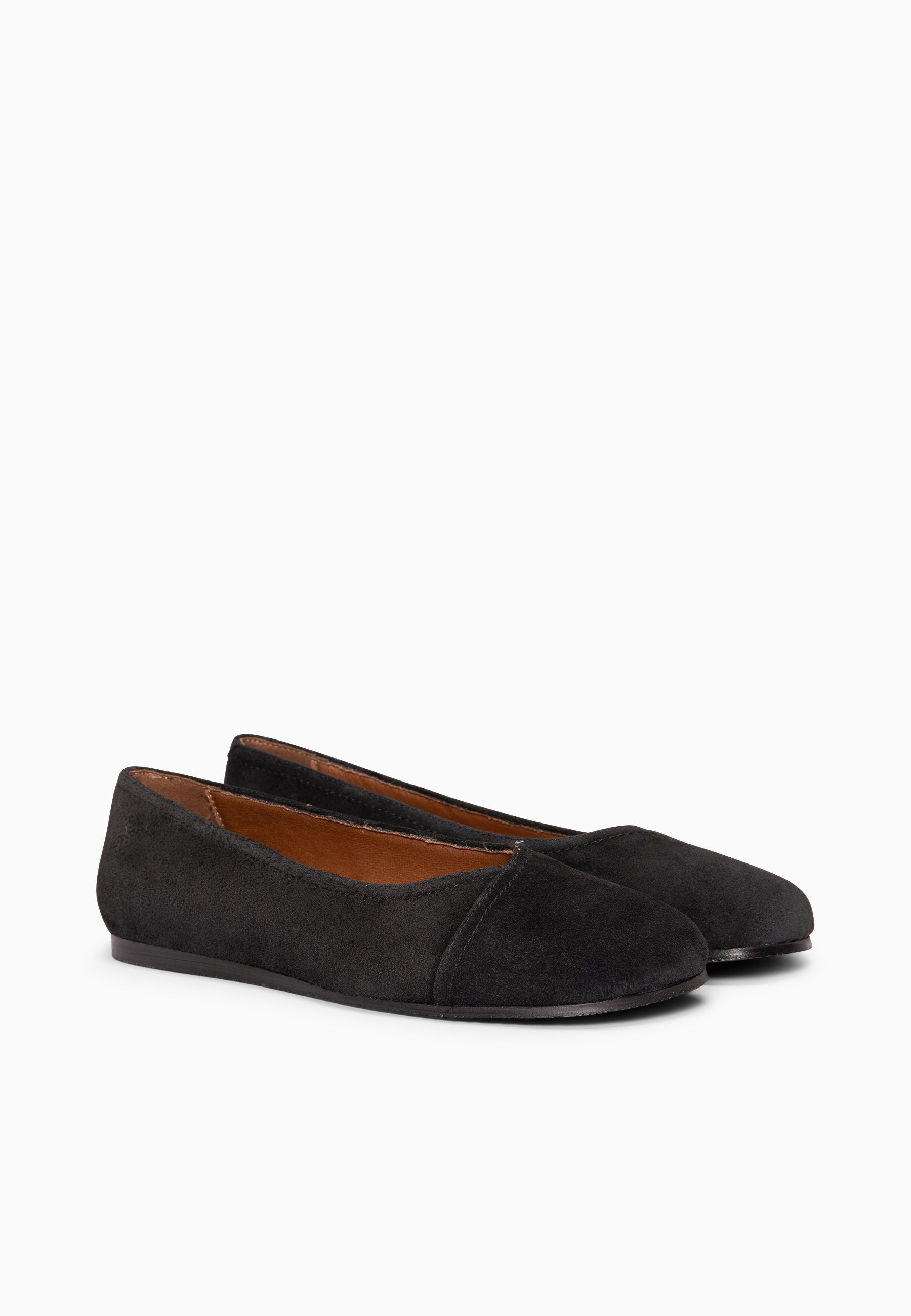 PLUMA - Bailarina baresoft de serraje en NEGRO