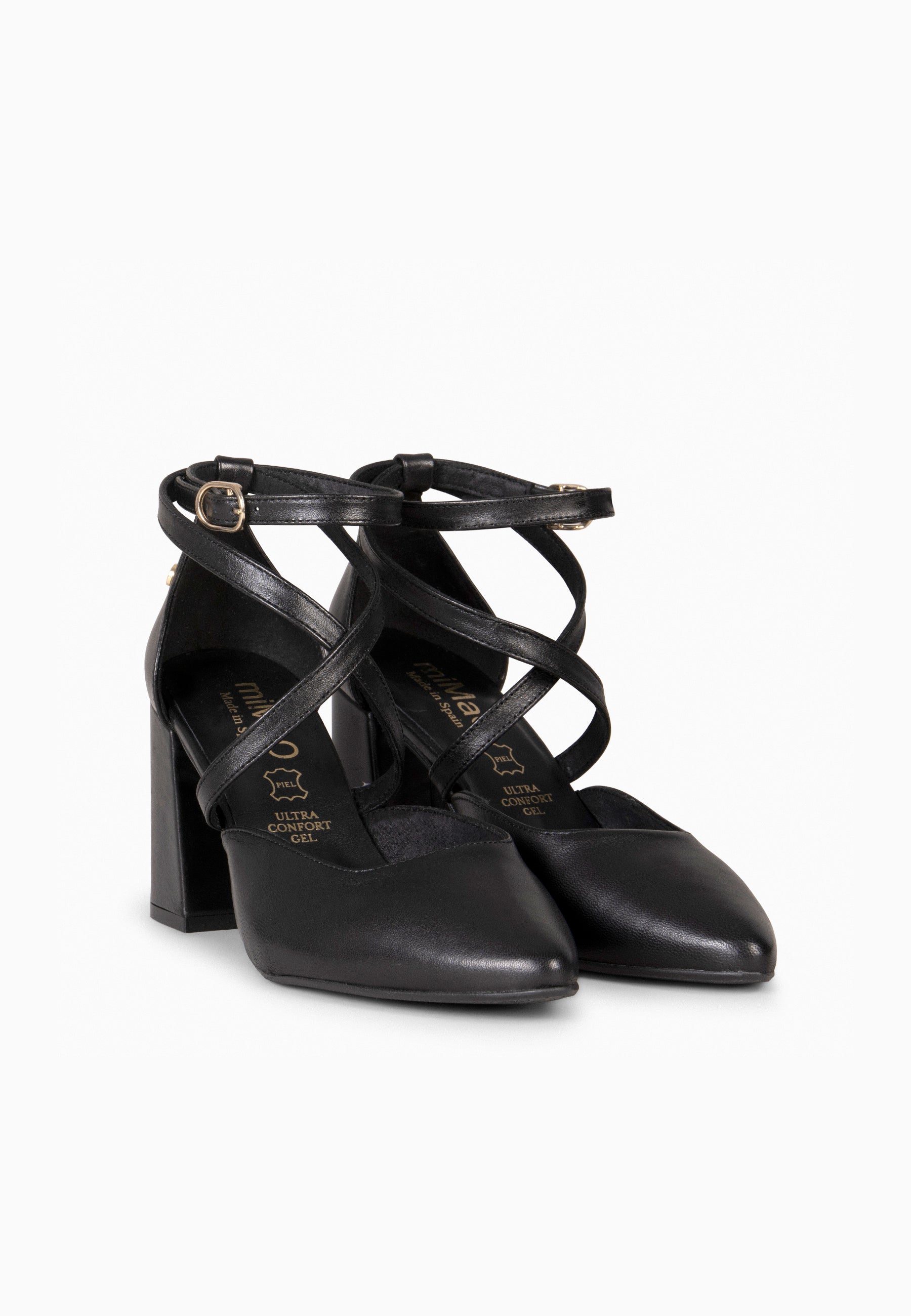 ARIEL - Zapato de tacón ancho NEGRO