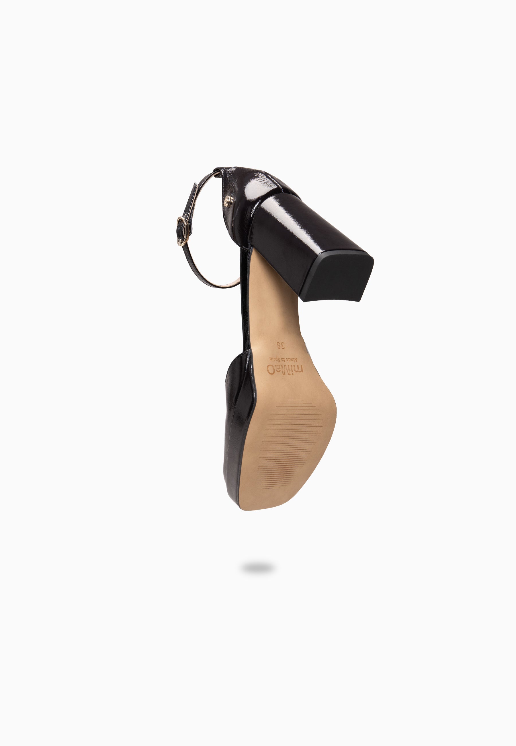 MEGAN - Zapatos con tacón ancho y plataforma NEGRO