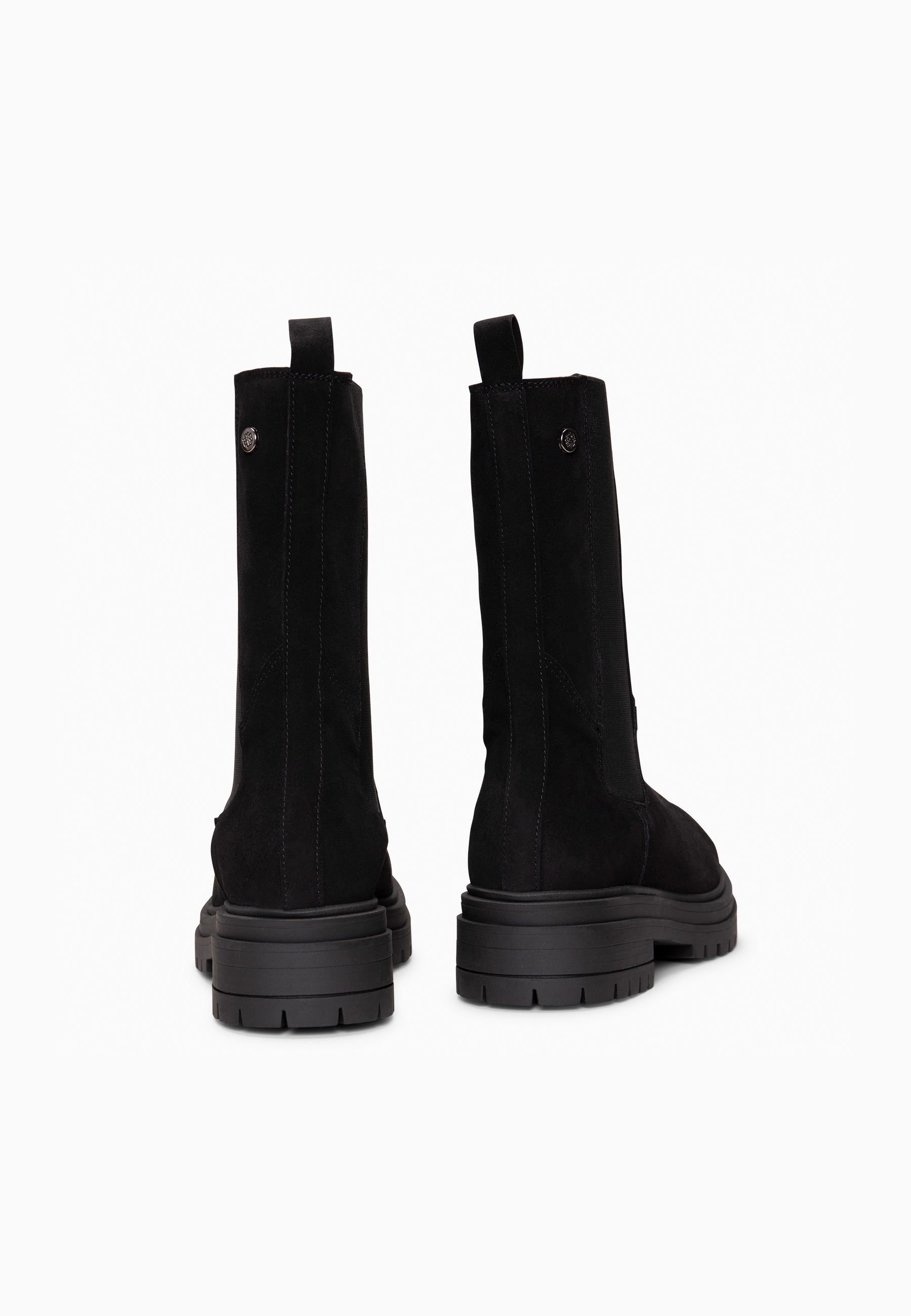 MARTE - Botines Chelsea con suela track NEGRO