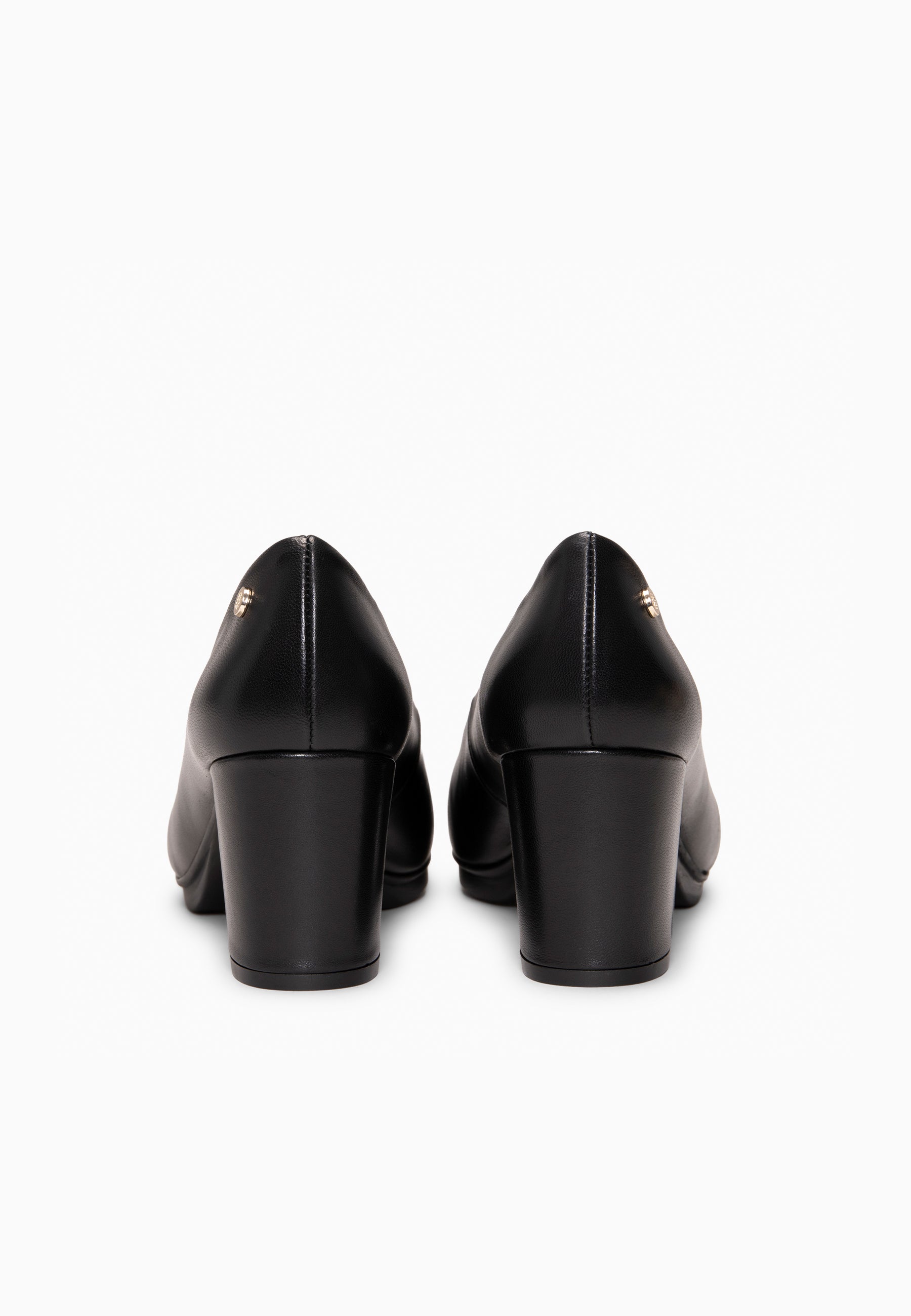 URBAN S SALÓN - Zapatos de tacón medio de napa NEGRO
