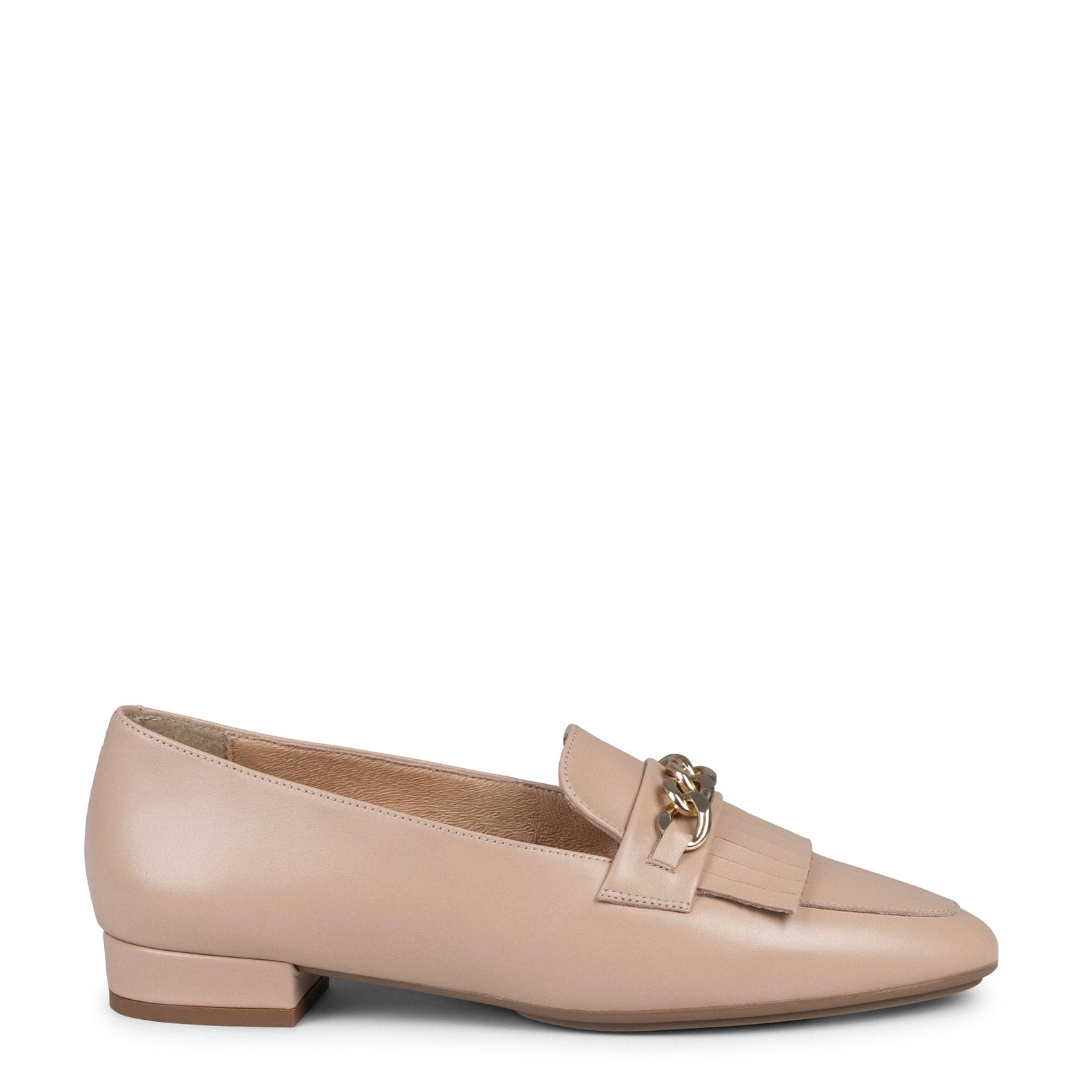CHAIN - Mocasines elegantes de mujer NUDE
