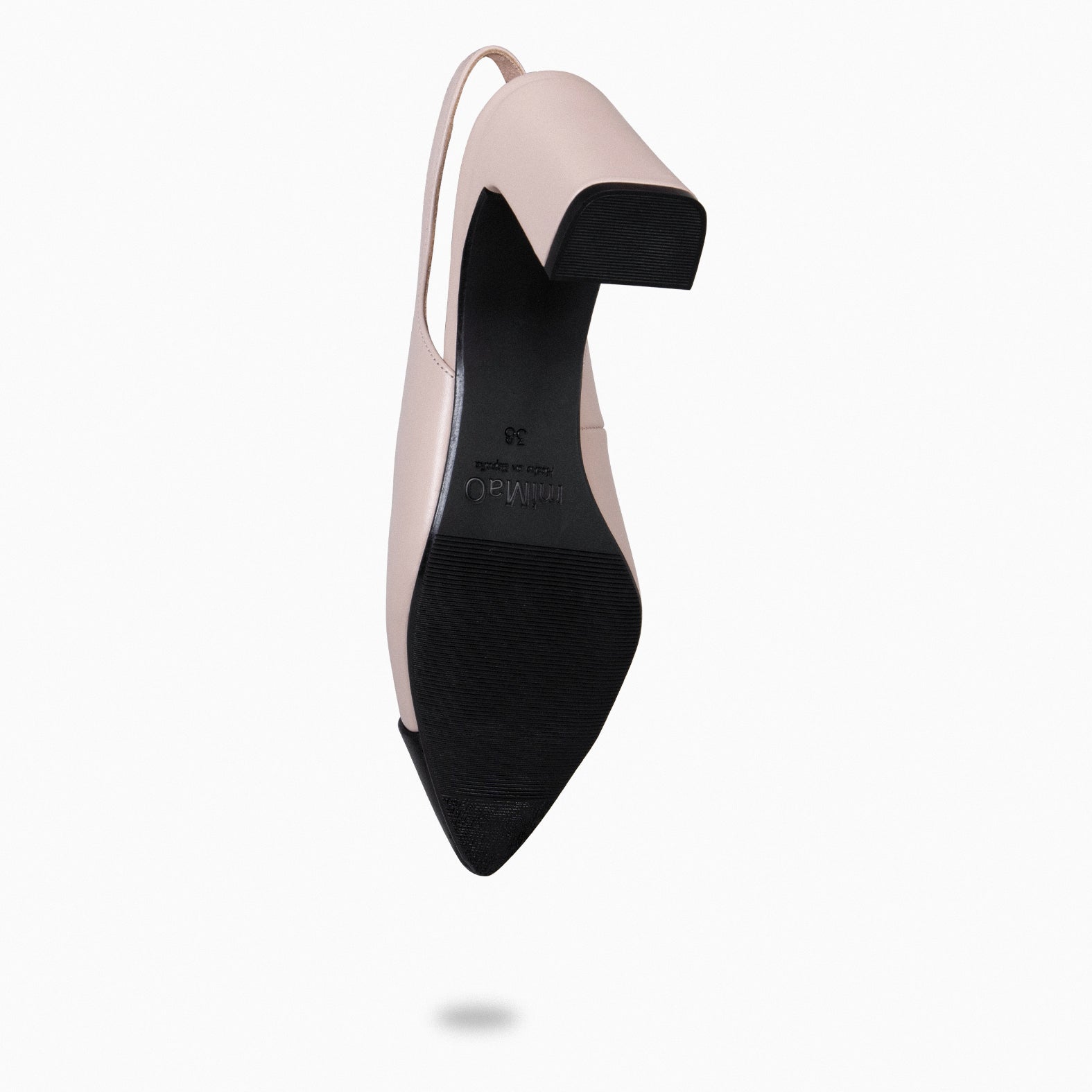 DIANA - Zapato NUDE puntera afilada NEGRO