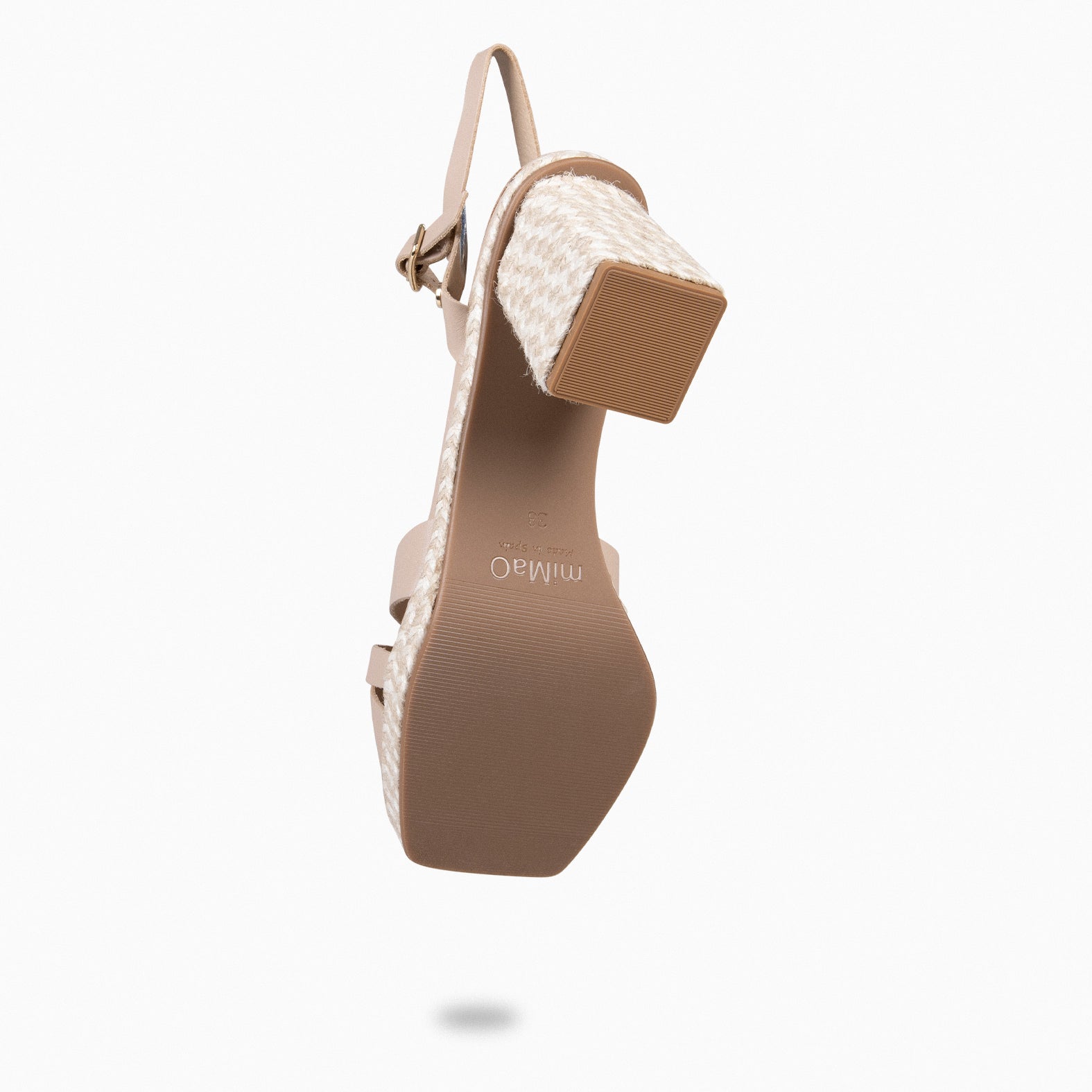 ANNA – Sandalias de tacón ancho NUDE