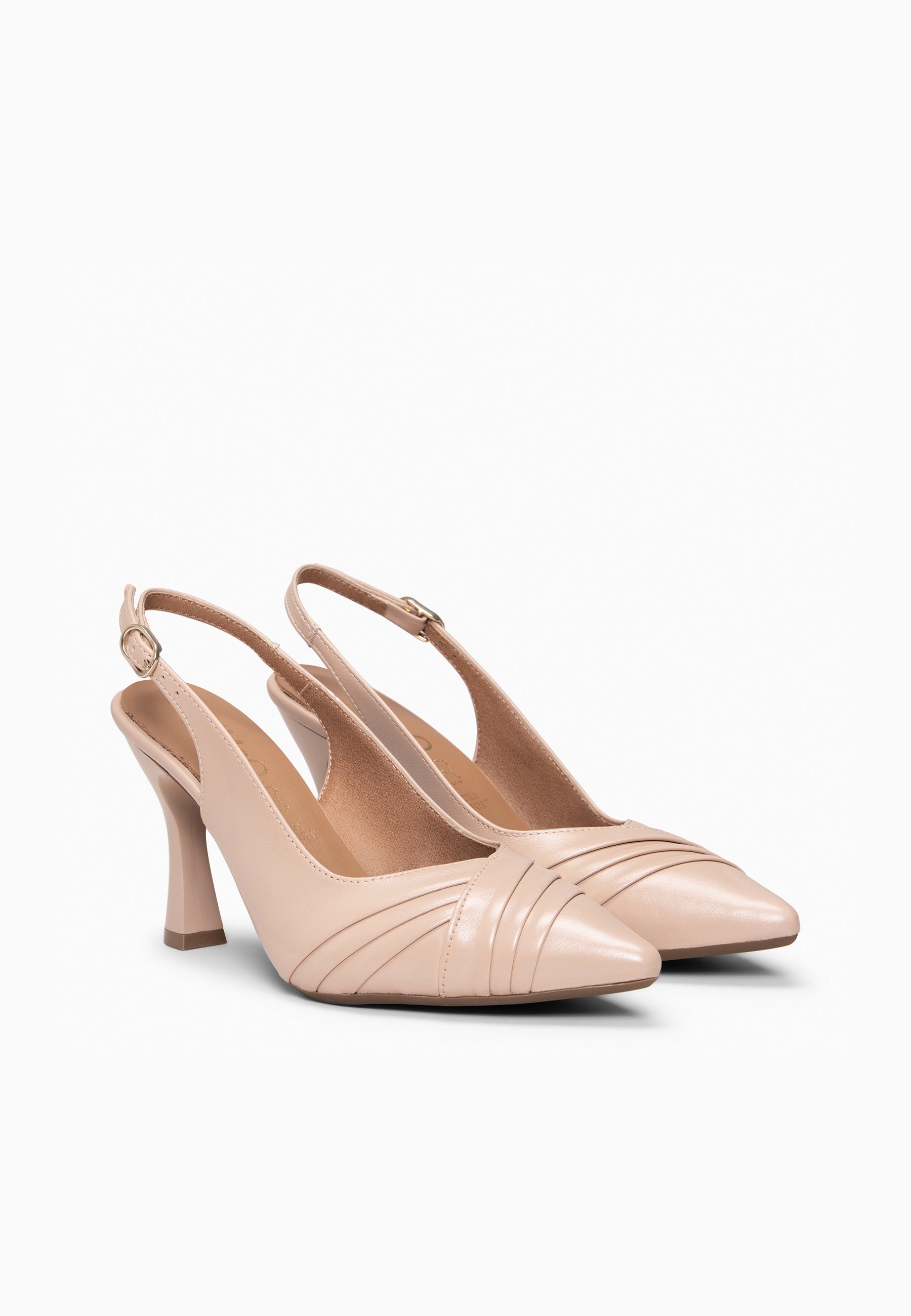 CARLA - Zapato de tacón alto destalonado NUDE