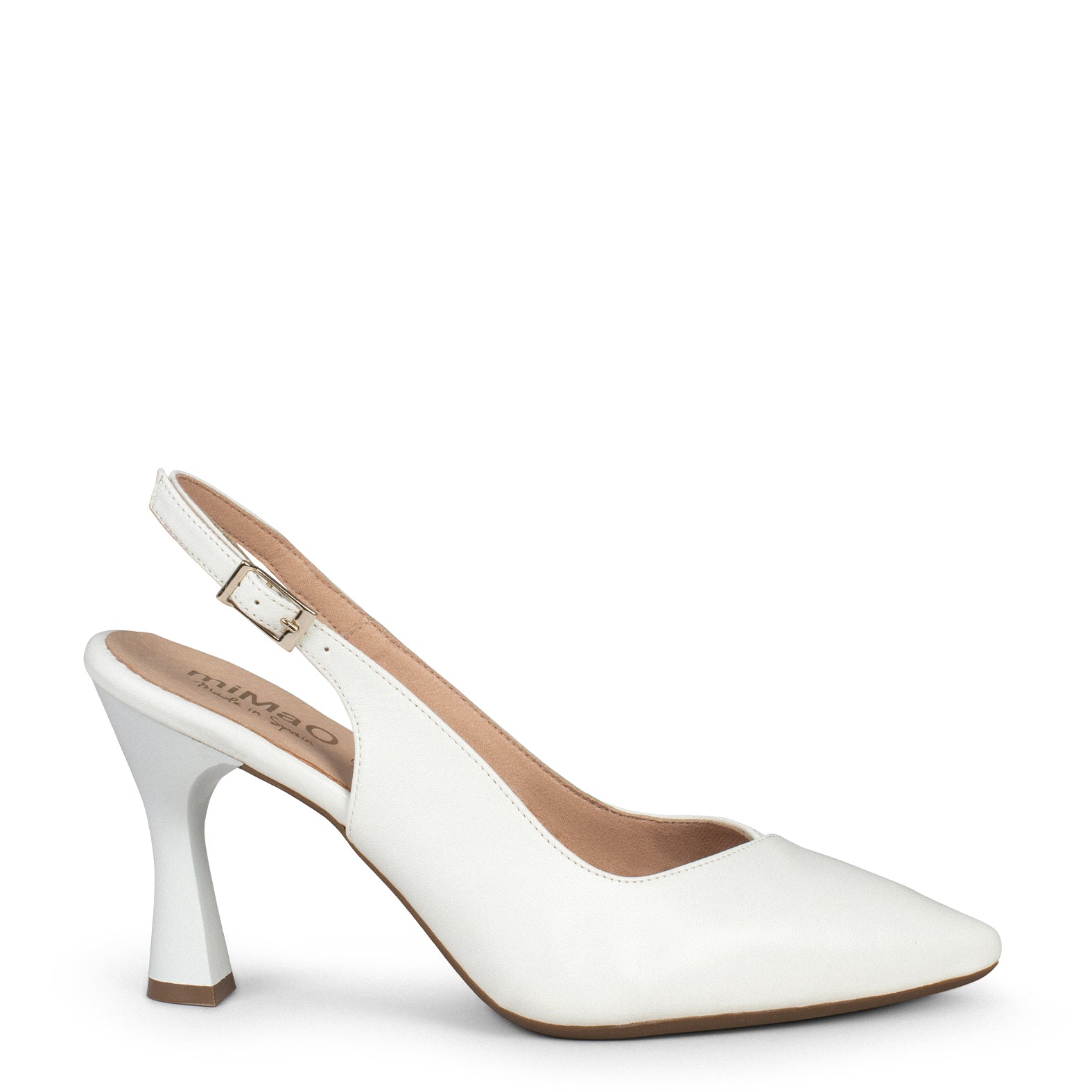 GLAM DESTALONADO - Zapatos de tacón destalonados de napa OFF WHITE