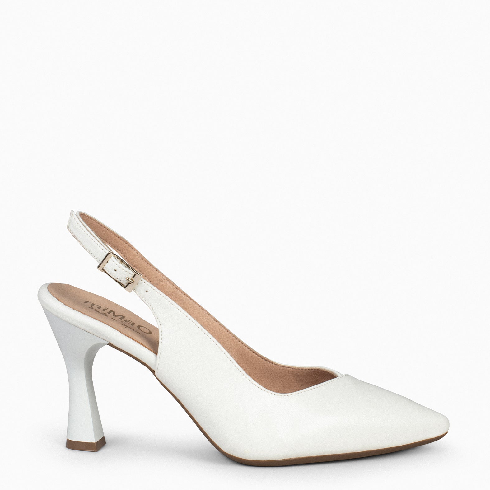 GLAM DESTALONADO - Zapatos de tacón destalonados de napa OFF WHITE