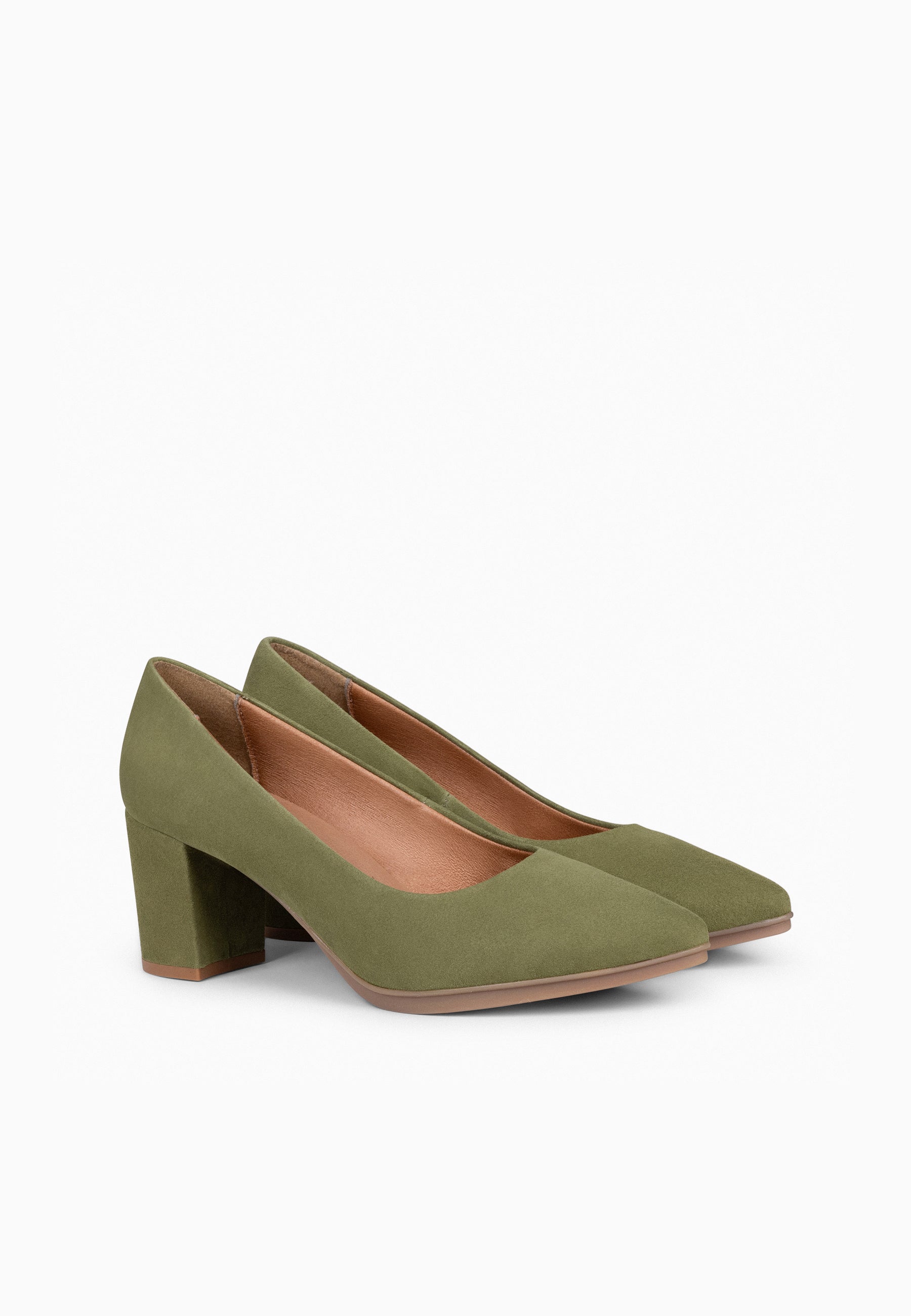 URBAN S - Zapatos de tacón medio de ante VERDE