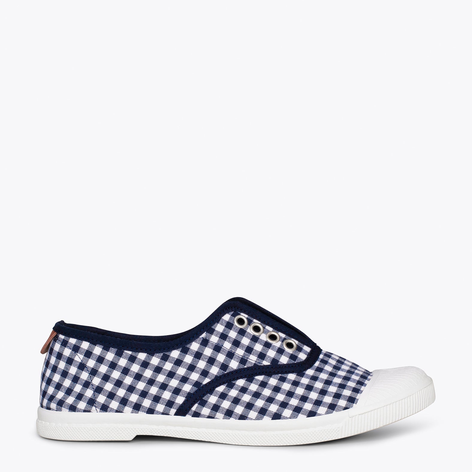 WAY - Zapatillas sin cordones de lona vichy MARINO