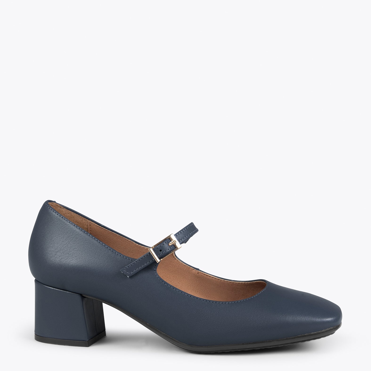 BELLA - Zapatos con pulsera y puntera cuadrada MARINO