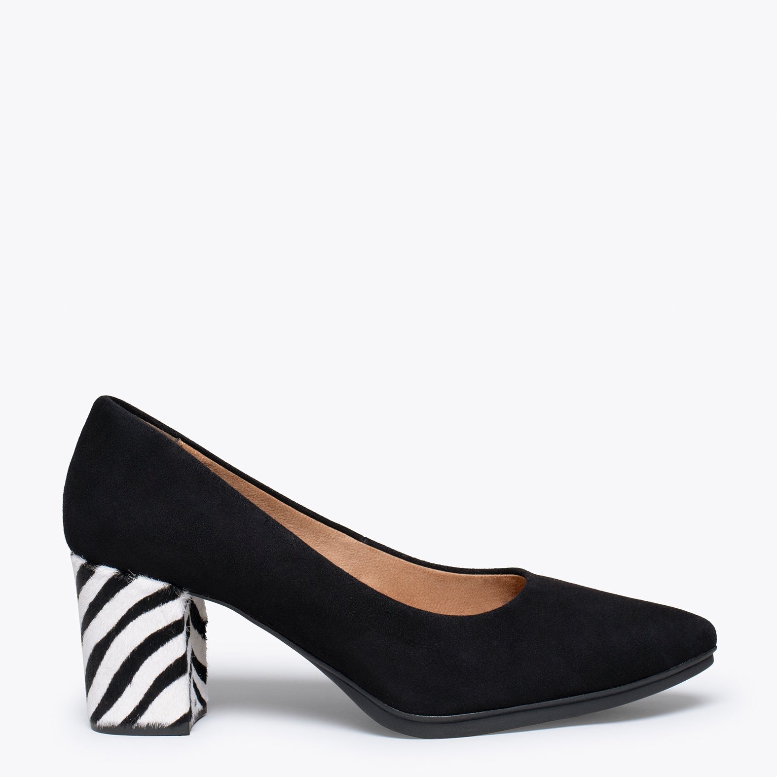 URBAN S WILD - Zapatos negros de tacón Animal Print CEBRA
