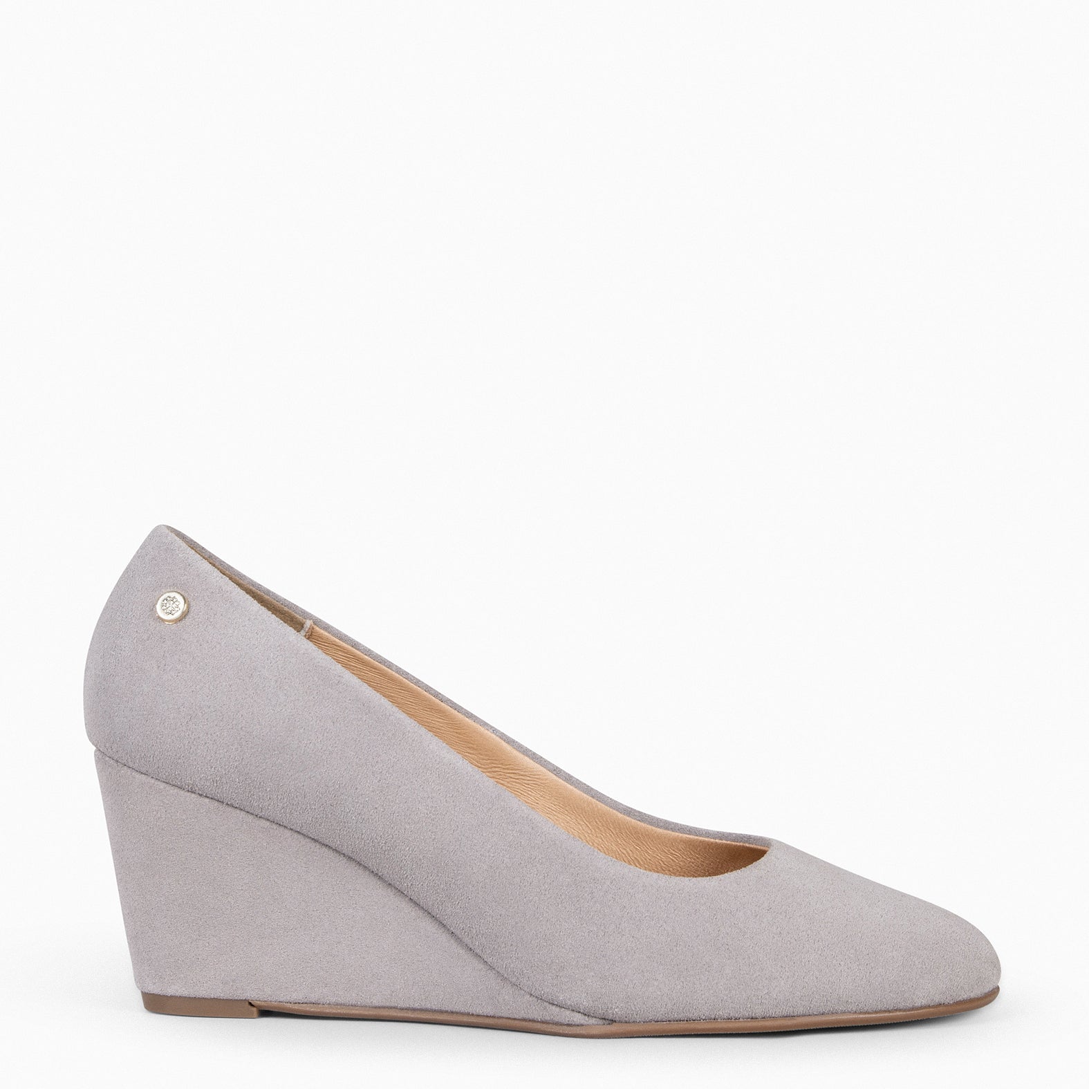 REDONDO CUÑA – Zapato de mujer con cuña GRIS