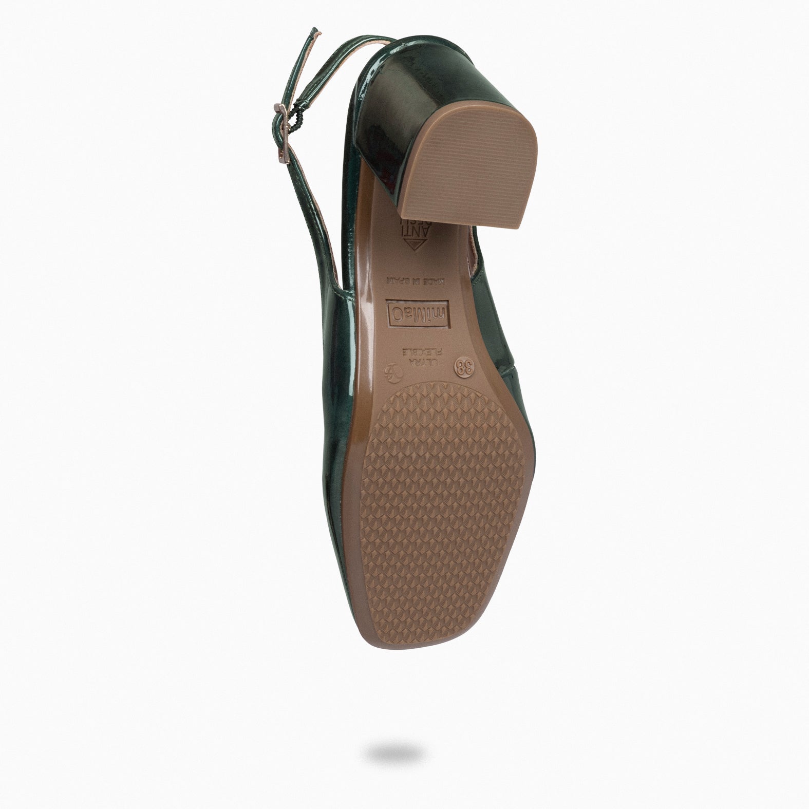 SOPHÍA - Zapato tacón ancho destalonado VERDE