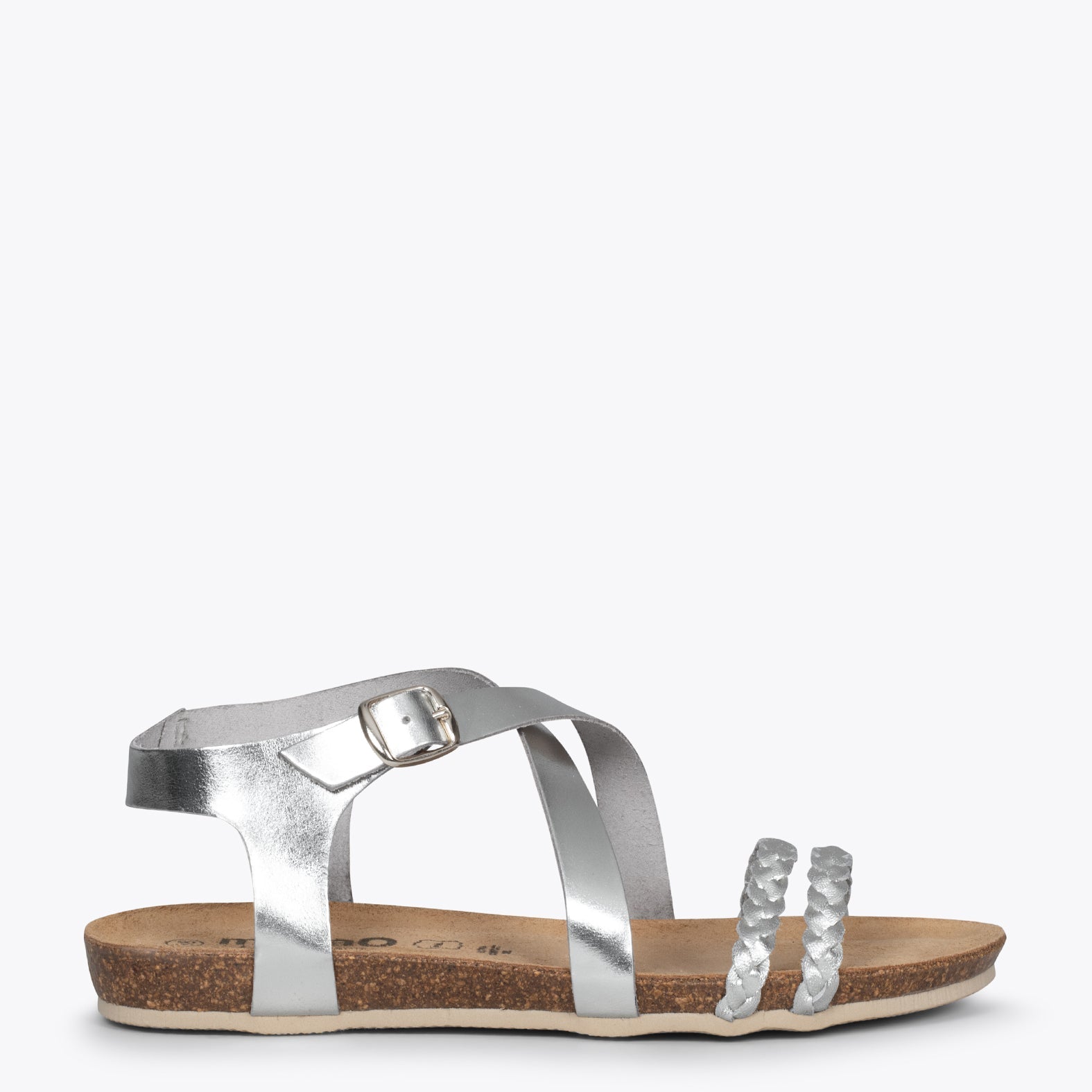 INDIE - Sandalias de tiras cruzadas PLATA BIO
