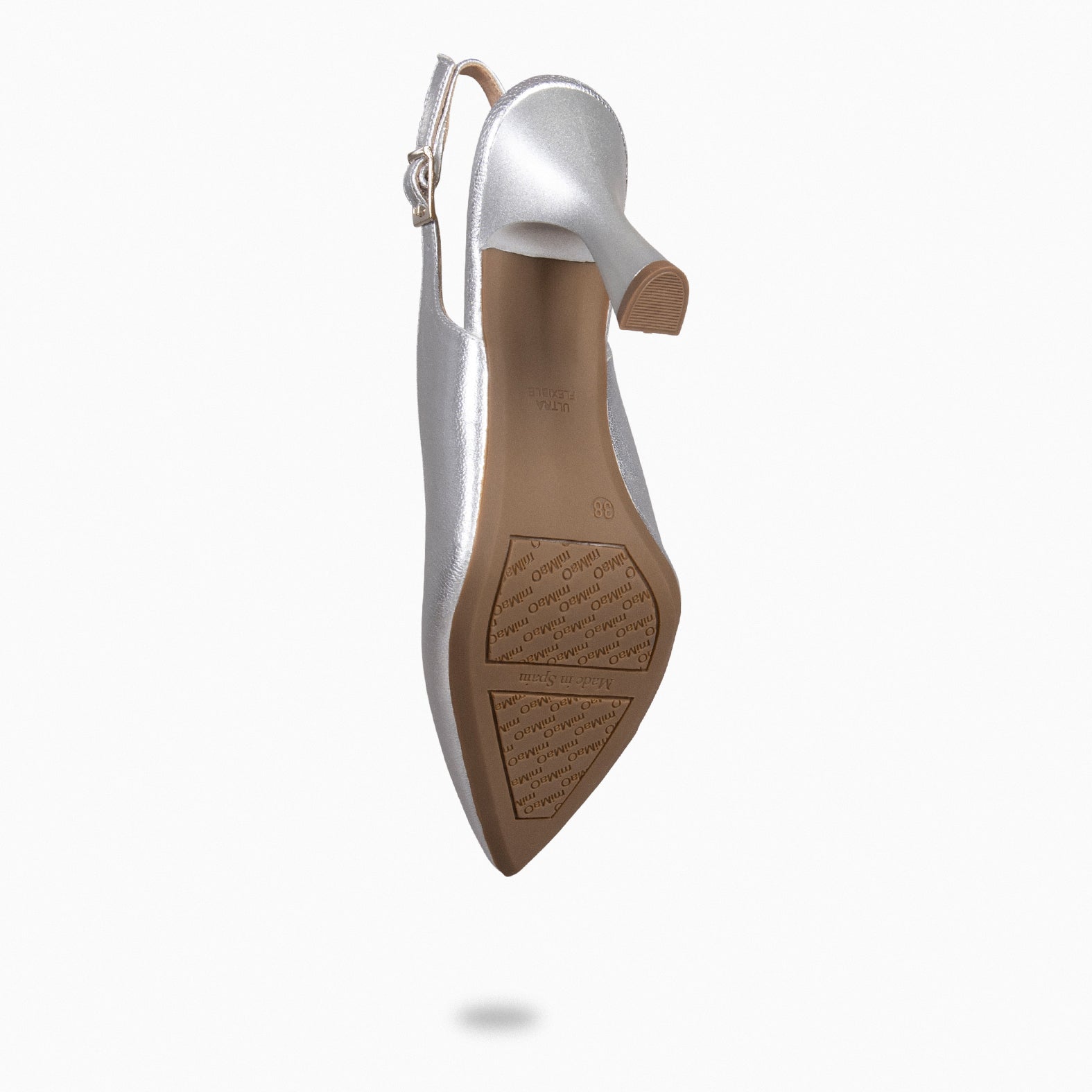 GLAM DESTALONADO - Zapatos de tacón destalonados de napa PLATA