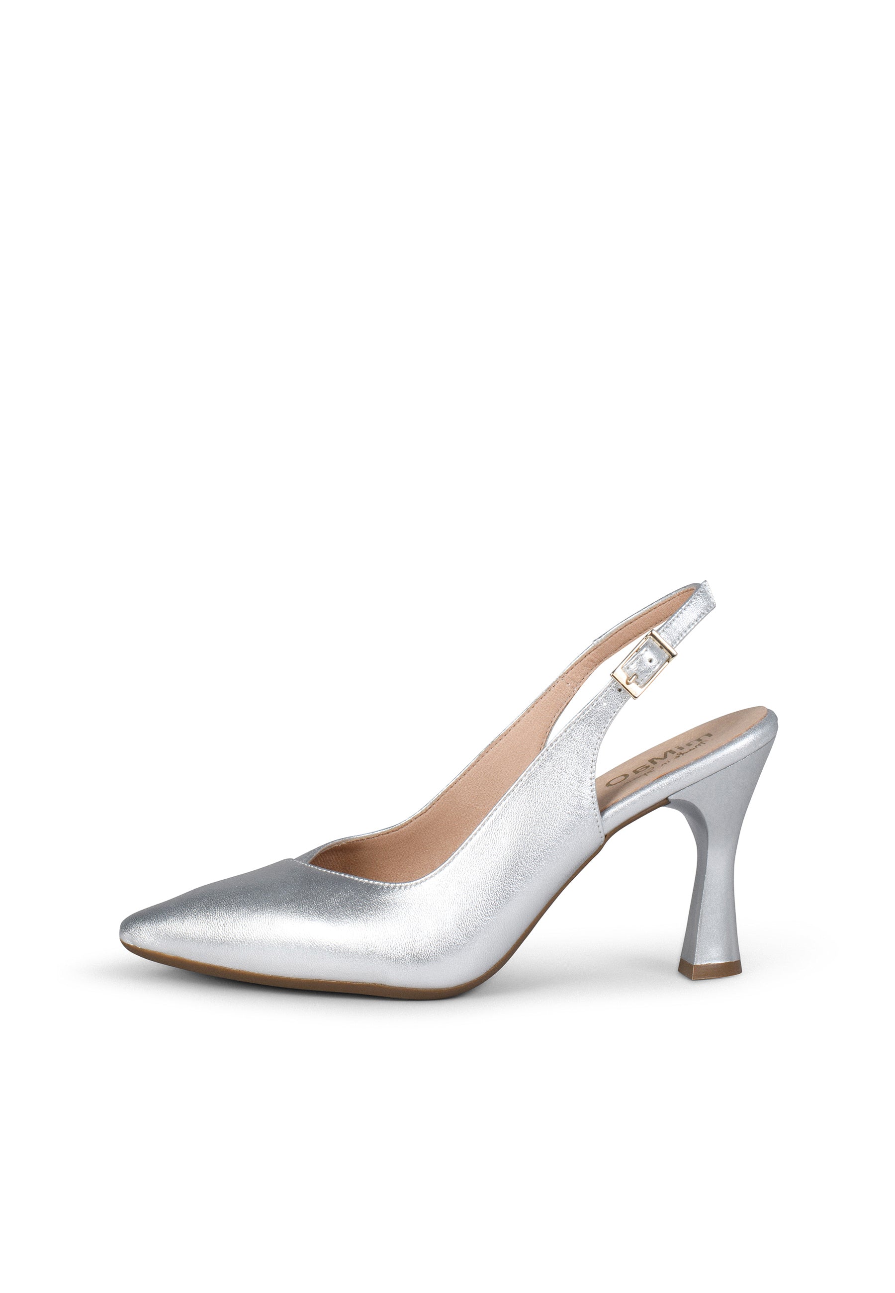 GLAM DESTALONADO - Zapatos de tacón destalonados de napa PLATA