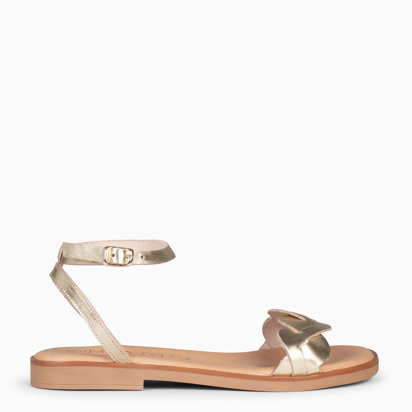 ARECA - Sandalias Planas PLATINO
