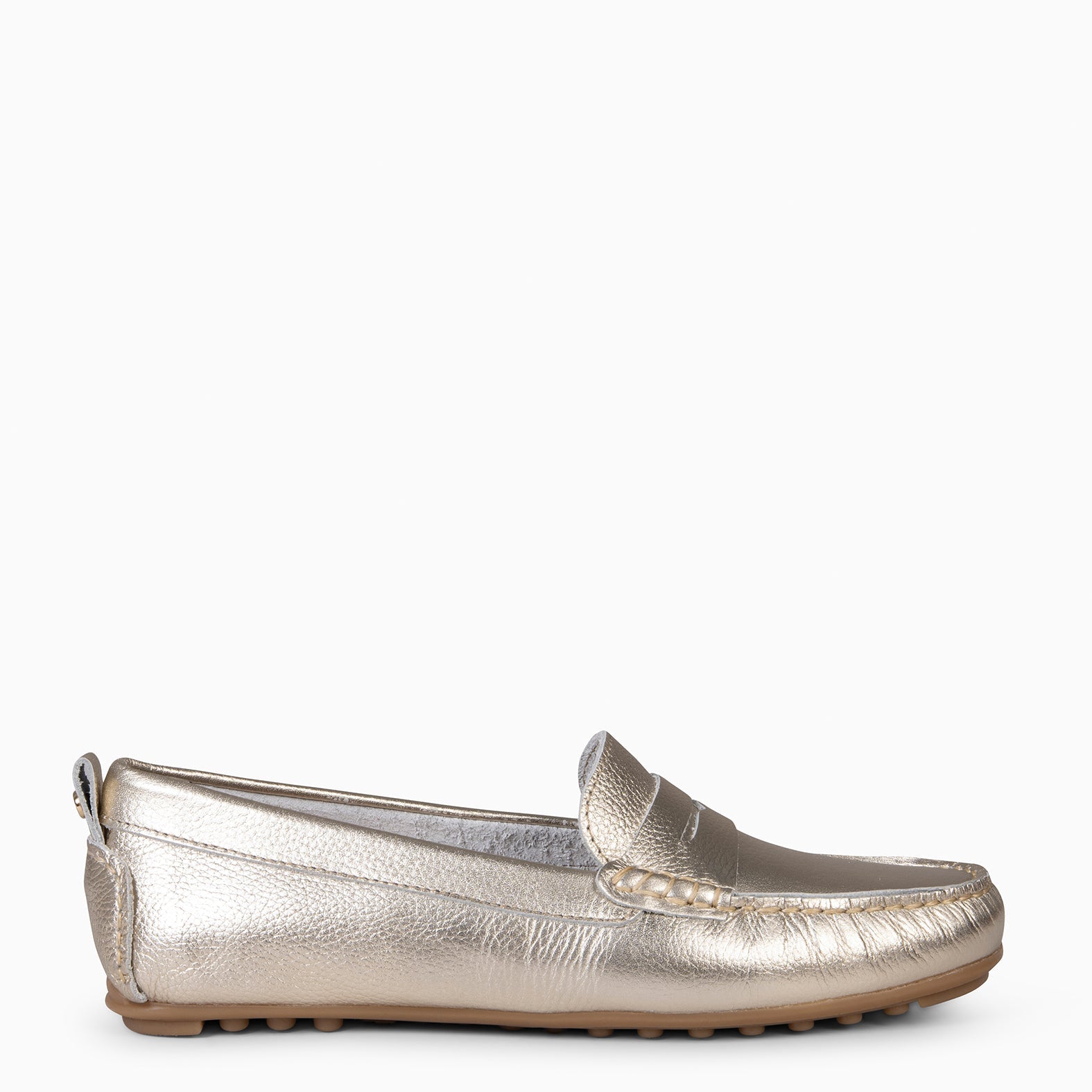 MONTEZ – Mocasín plano PLATINO