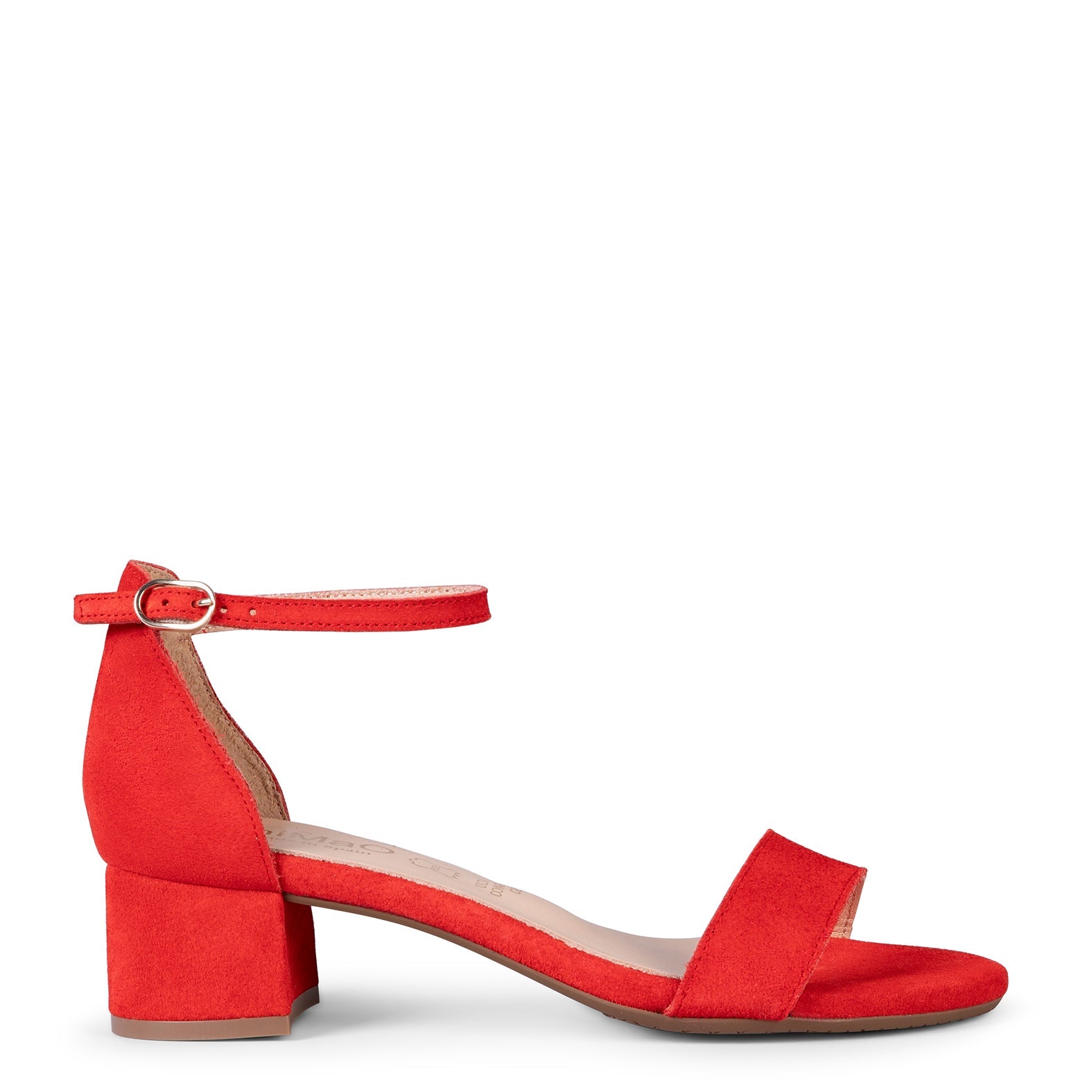 BEATRIZ – Sandalias de tacón ancho ROJO