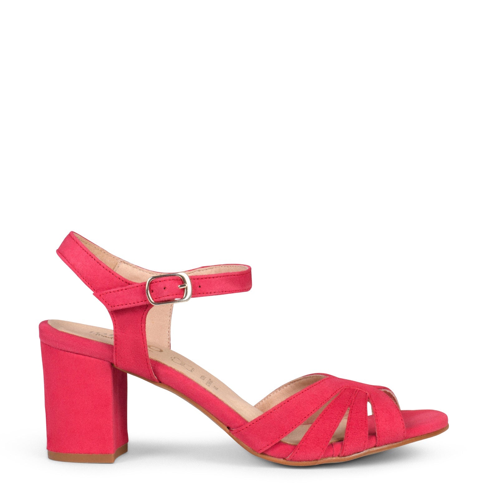 MUSA – Sandalias de Tacón ancho ROJO