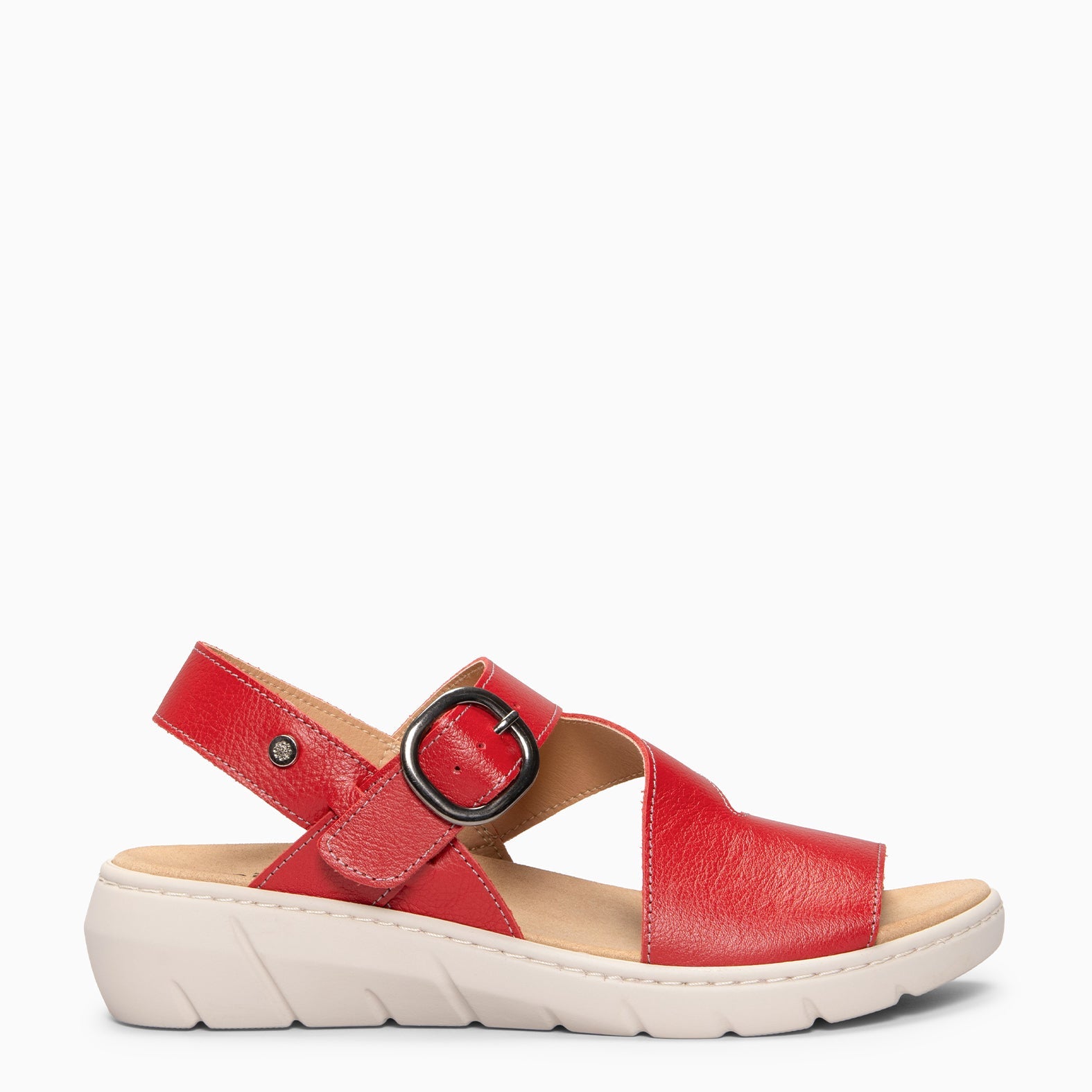 NATURA – Sandalias con plantilla Extraíble ROJO