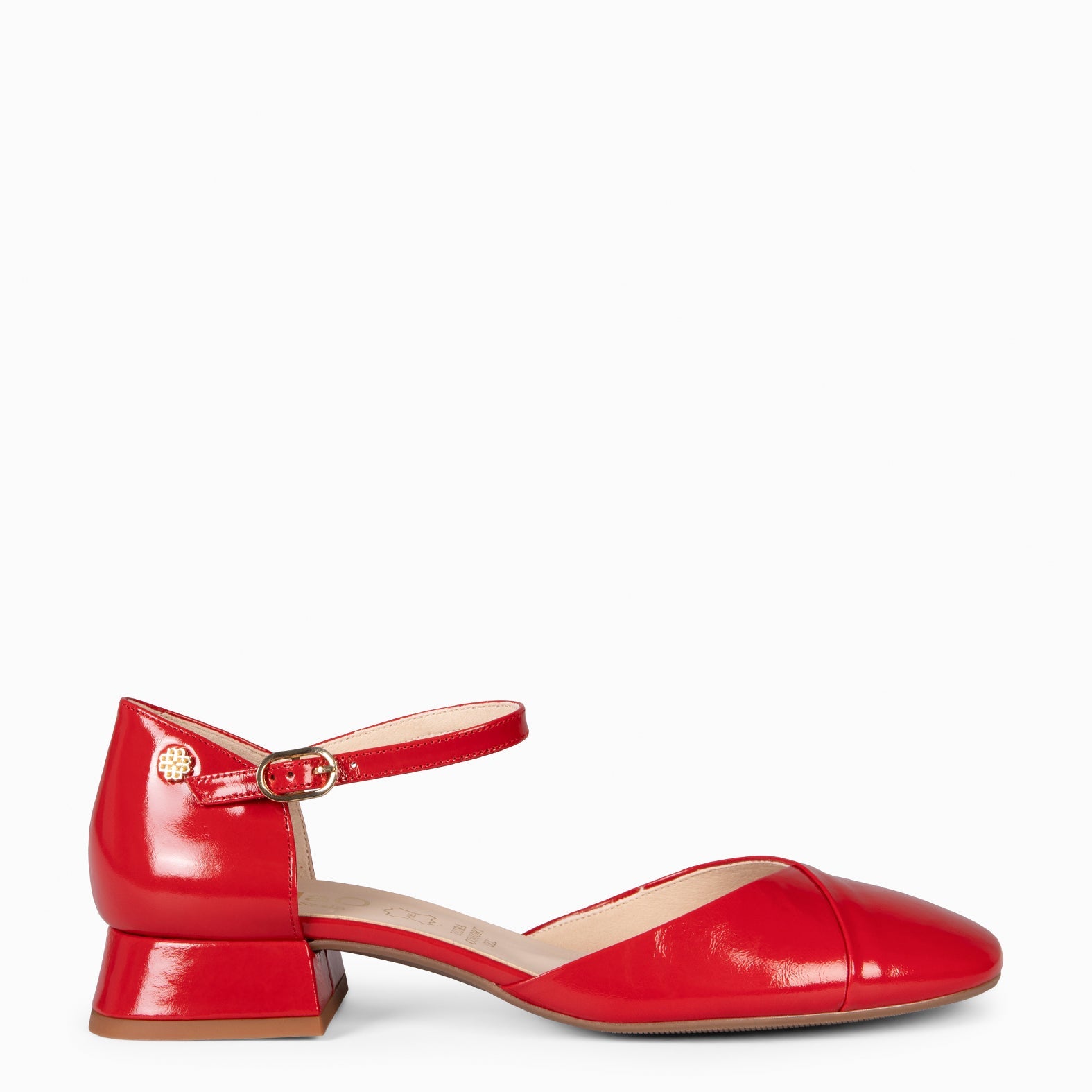 EMILY - ZAPATOS DE TACÓN BAJO ROJO