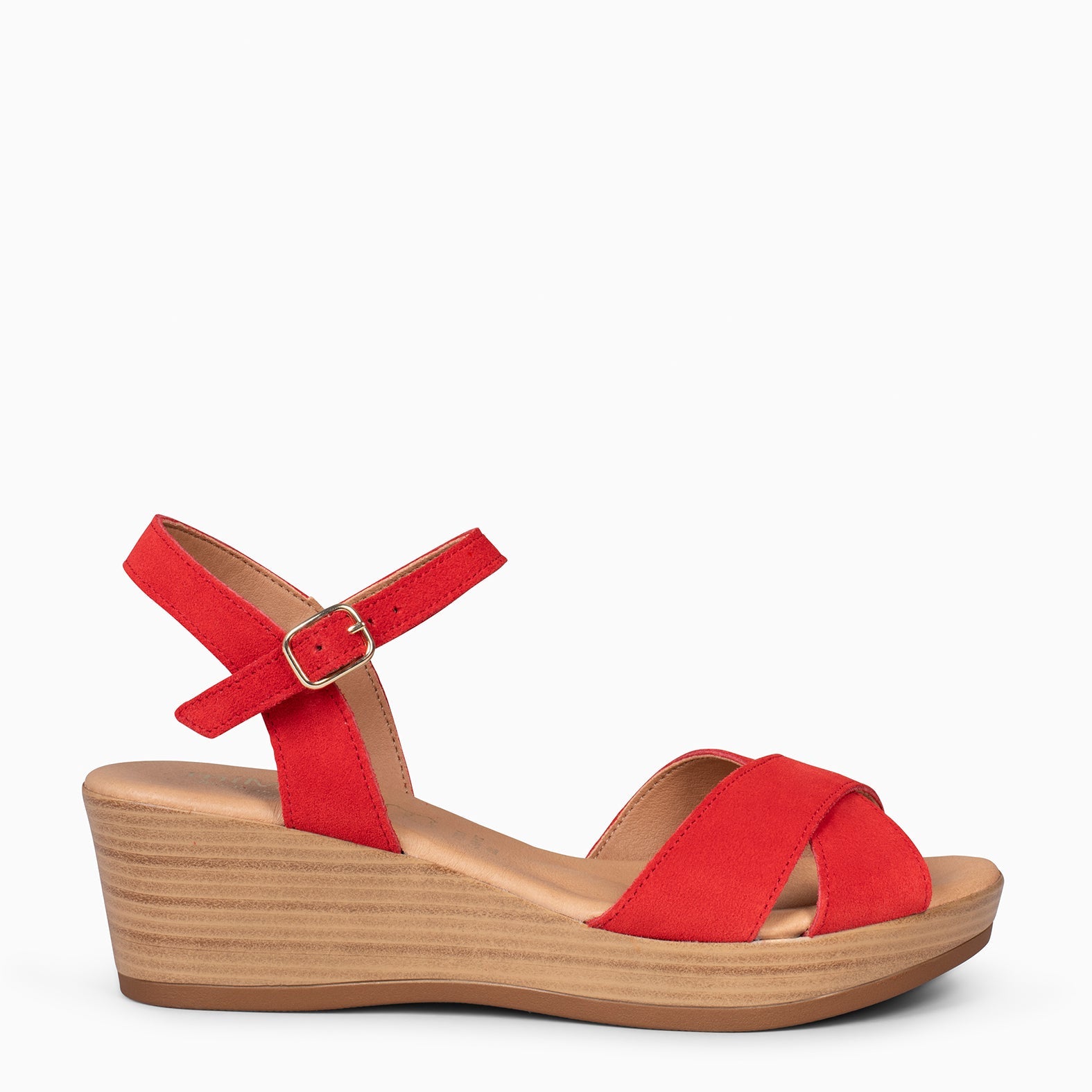 MAR - Cuñas Ligeras de tiras cruzadas ROJO