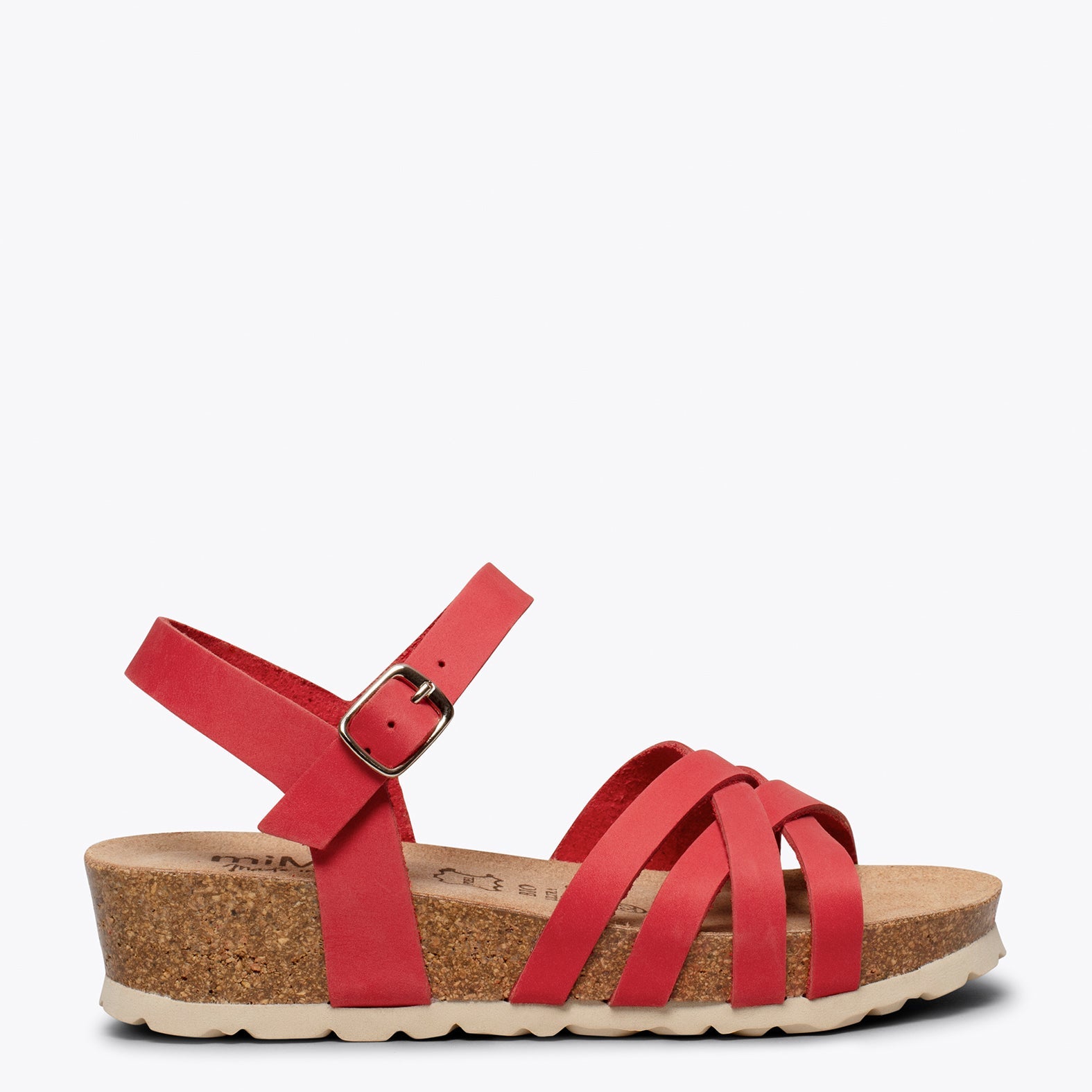 PRINCESA Sandalias para niñas con cuña ROJAS Bio