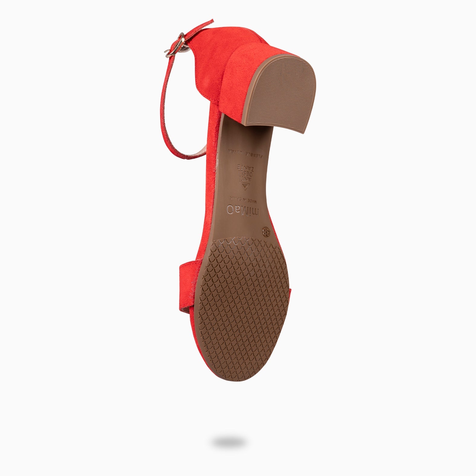 BEATRIZ – Sandalias de tacón ancho ROJO
