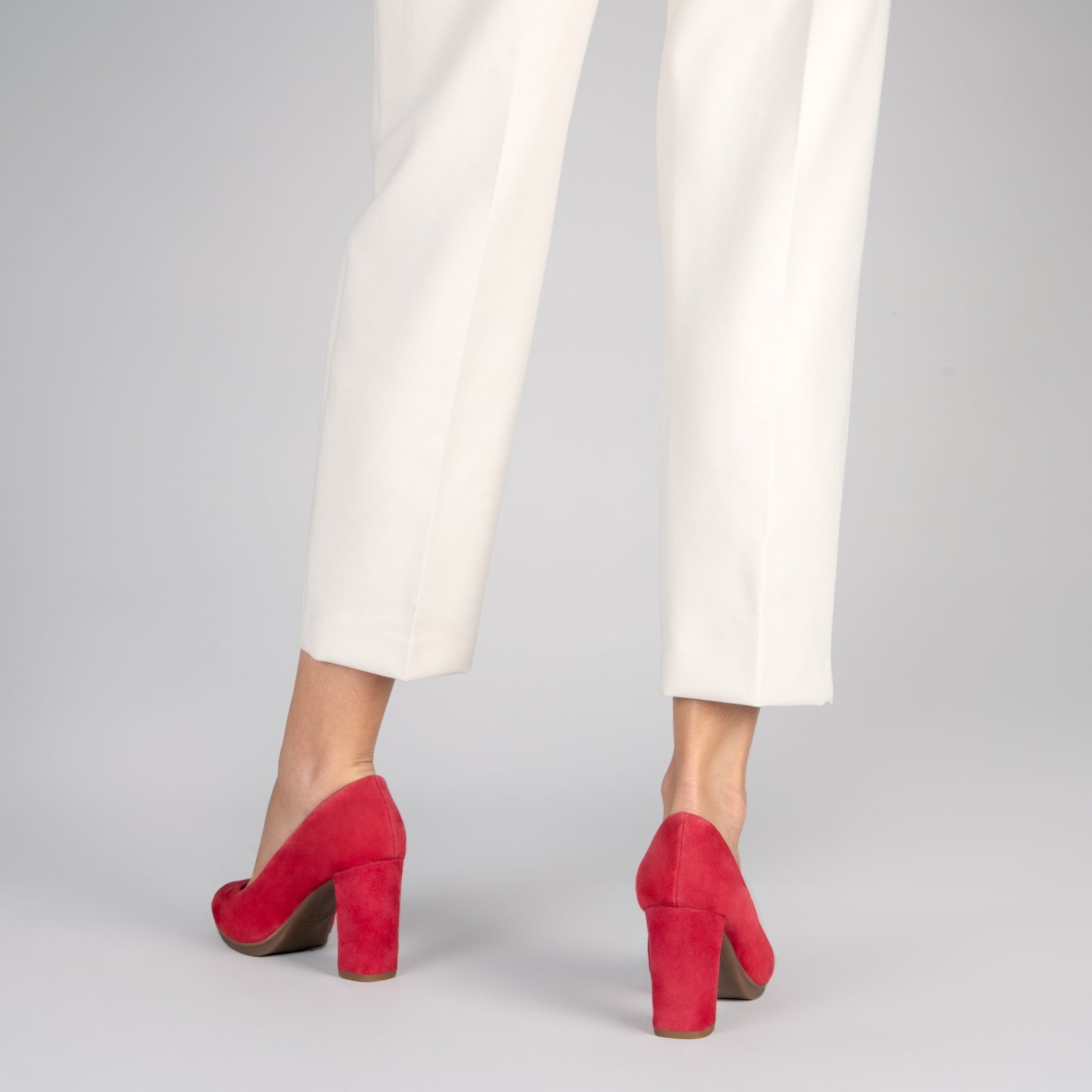 URBAN - Zapatos de tacón alto de ante ROJO