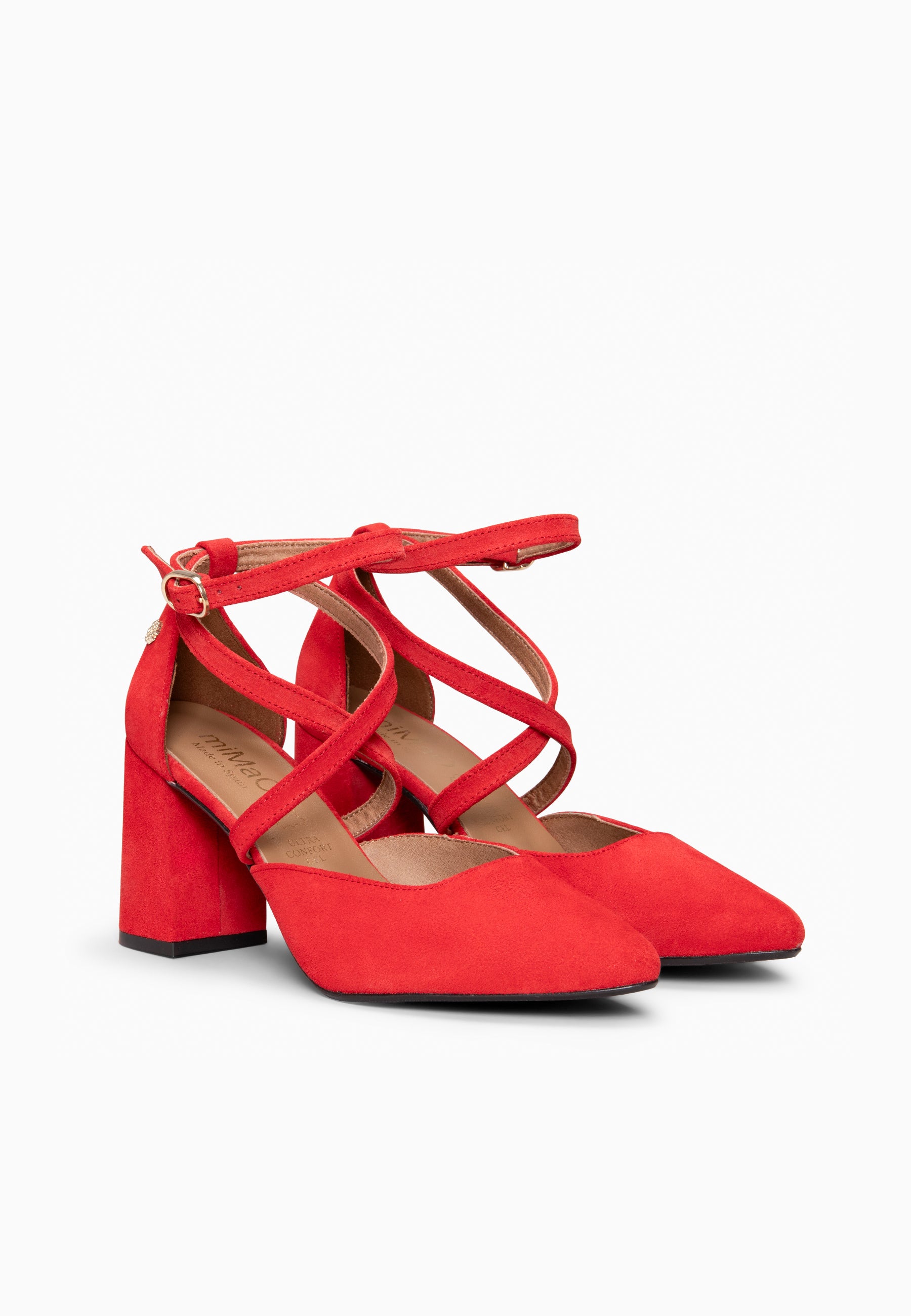 ARIEL - Zapato de tacón ancho ROJO