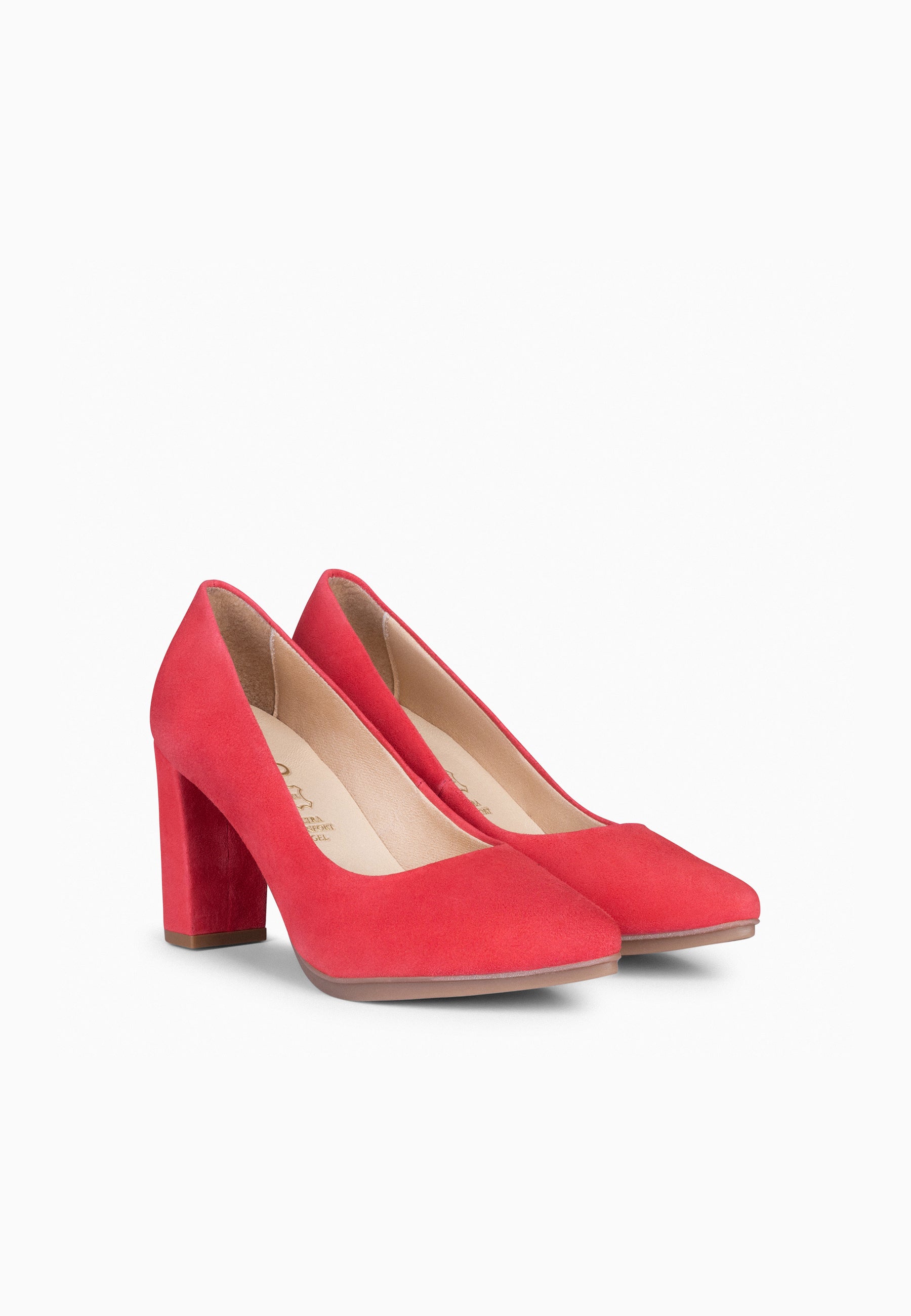 URBAN - Zapatos de tacón alto de ante ROJO