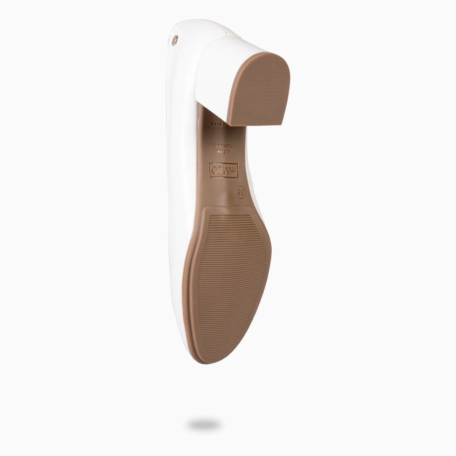 URBAN REDONDO SALÓN – Zapatos de tacón bajo de napa MARFIL