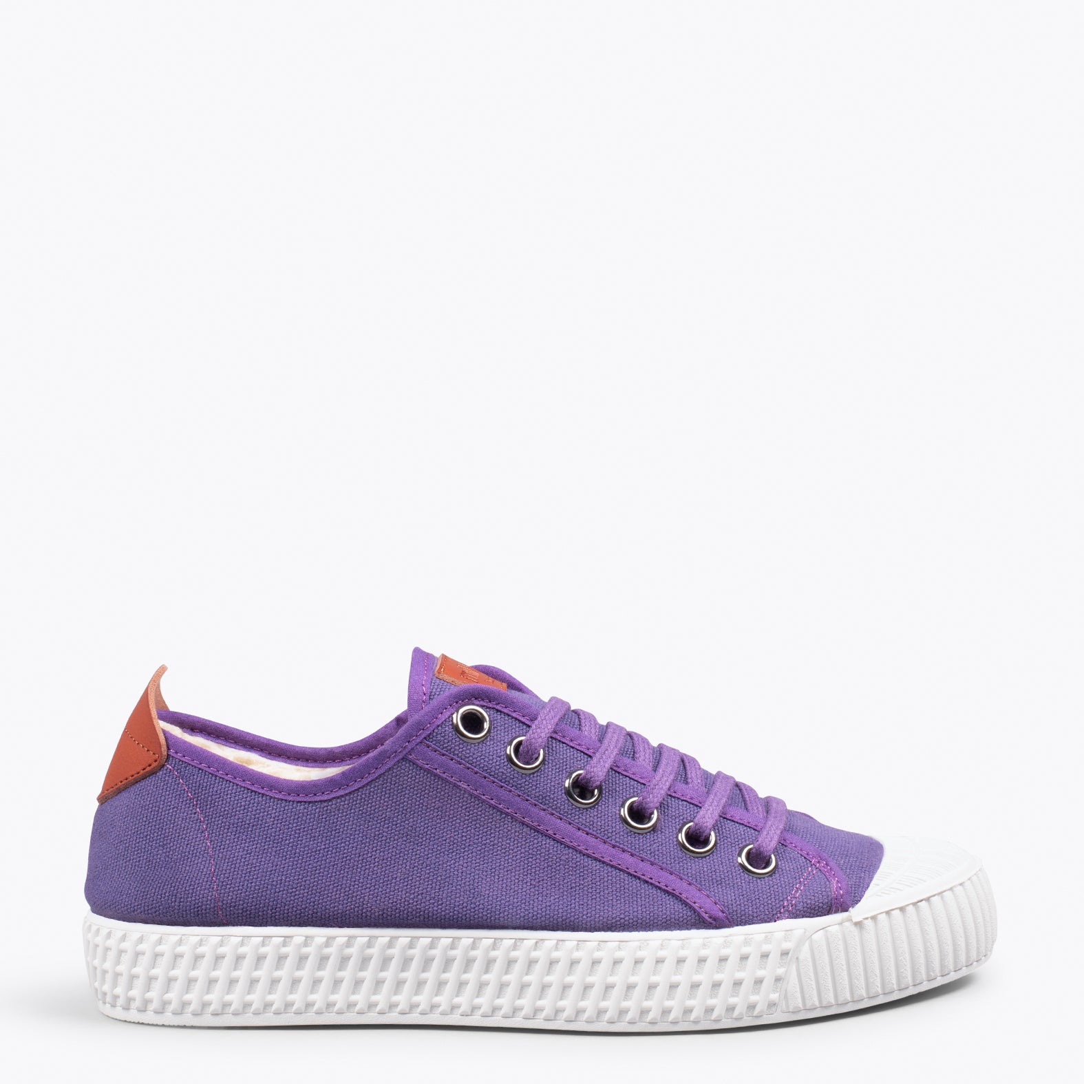 BAMBA – Zapatillas de lona hidrófuga con borreguito LILA