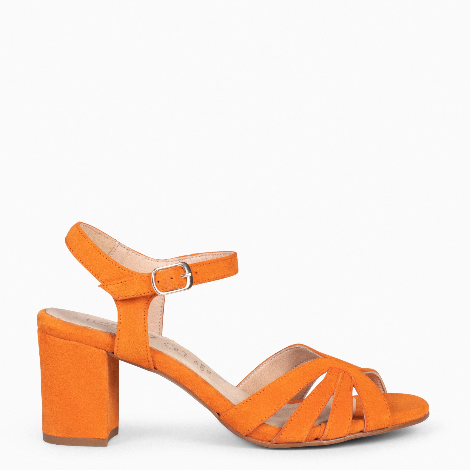 MUSA – Sandalias de Tacón ancho NARANJA