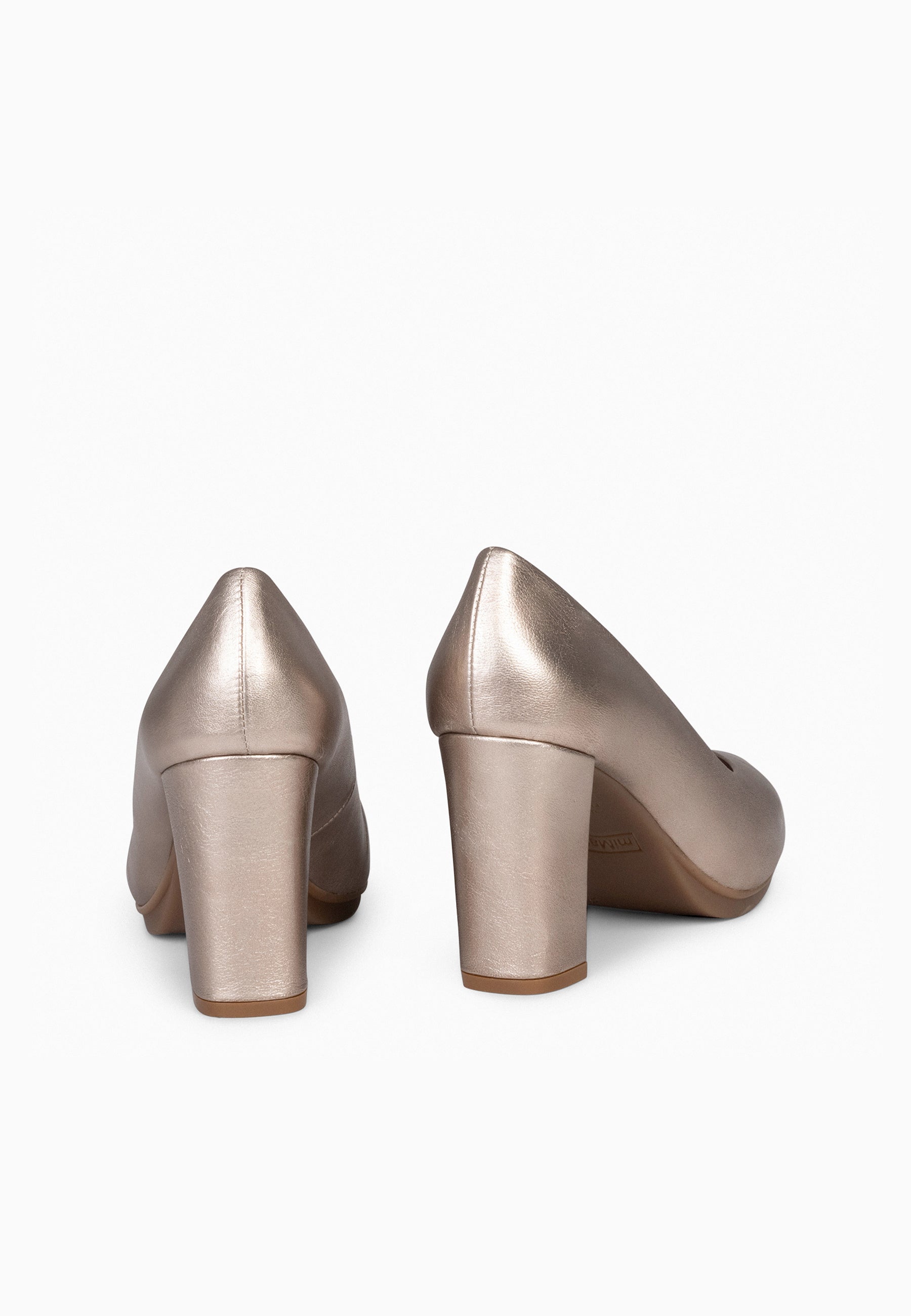 URBAN SPLASH - Zapatos de tacón con piel metalizada en PLATINO