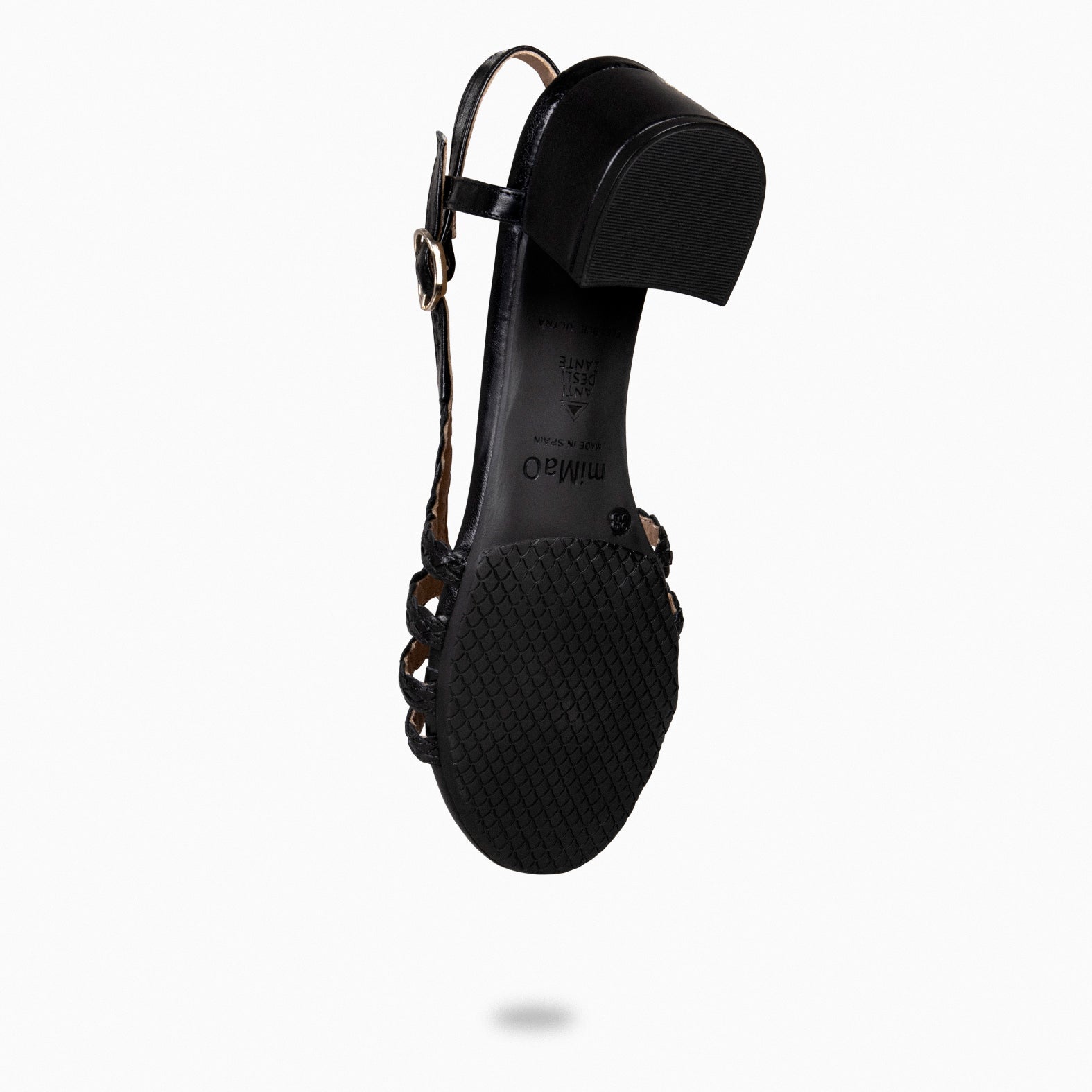 LINA - Sandalias de tacón ancho NEGRO