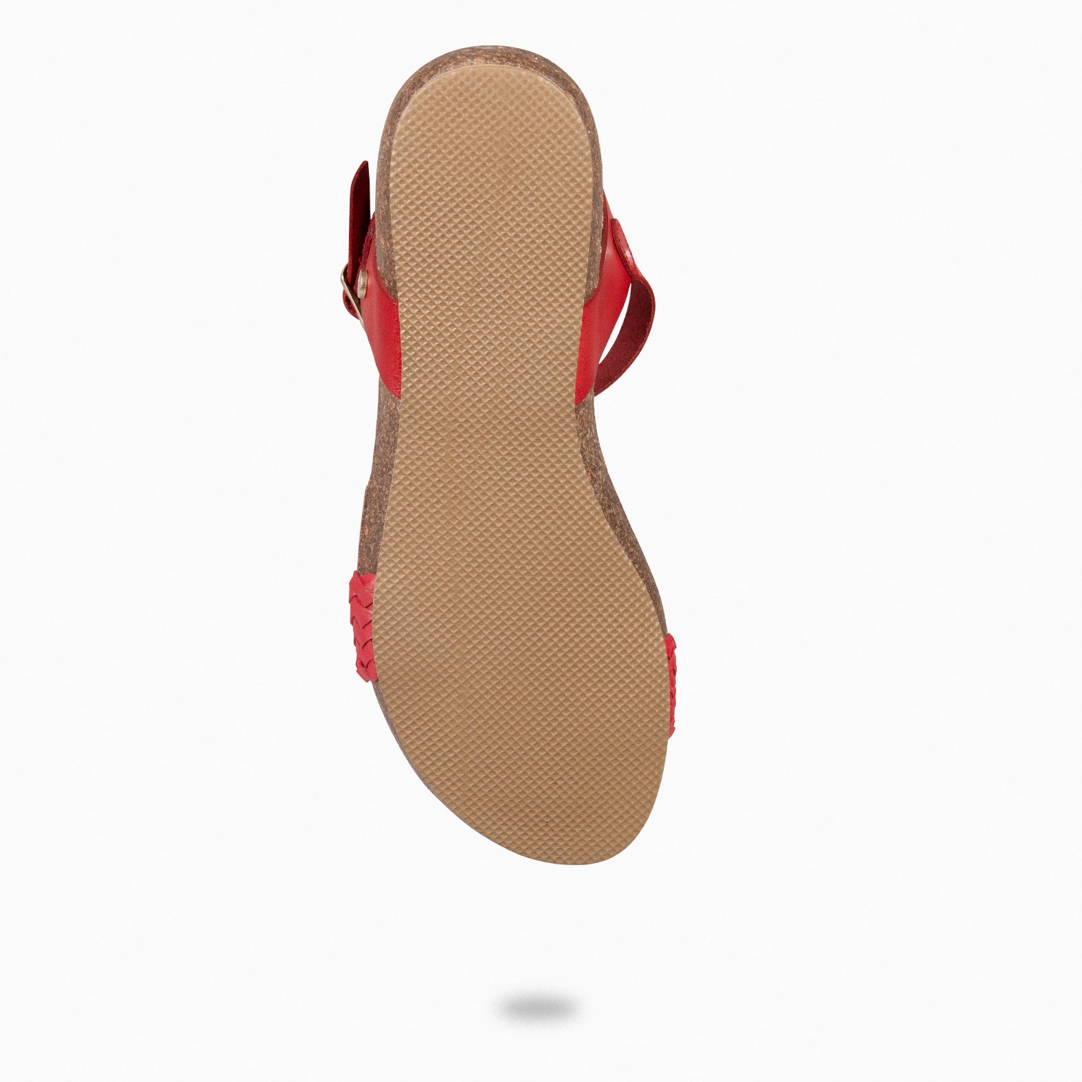 AIRE - Sandalias Planas BIO de tira Trenzada ROJO
