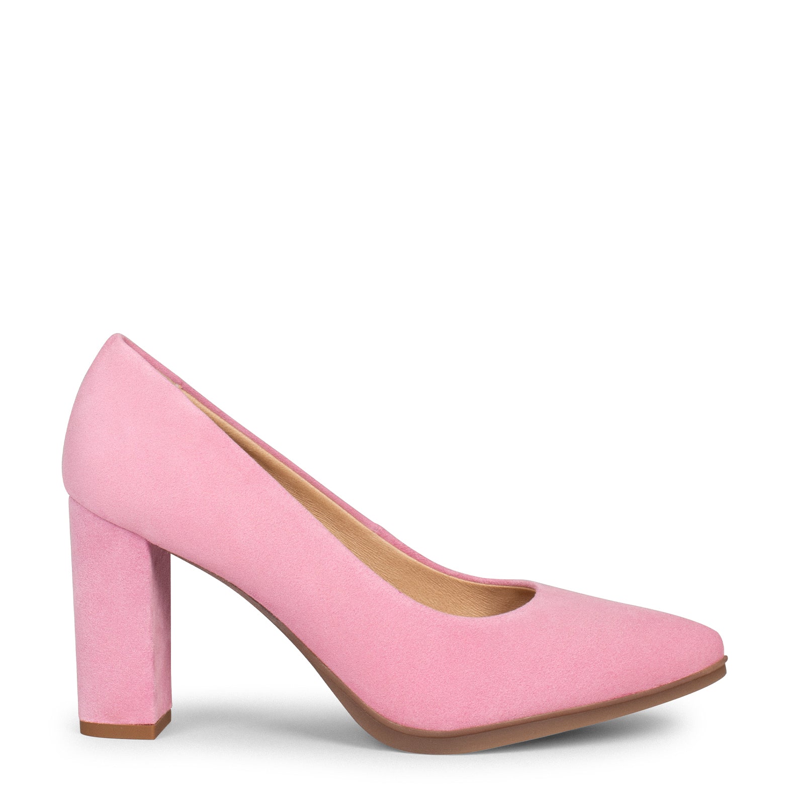 URBAN – Zapatos de tacón alto de ante ROSA CHICLE