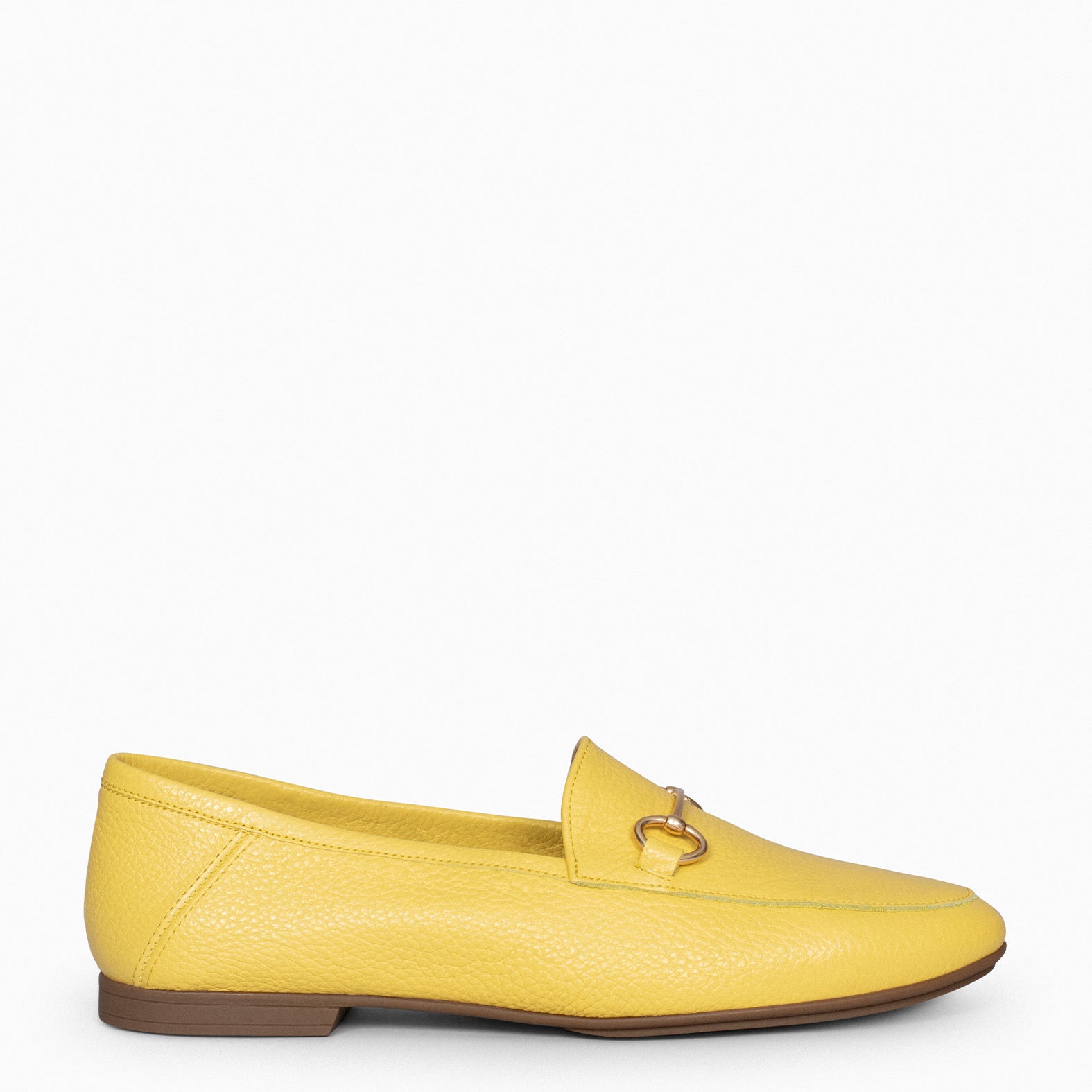 STYLE – Mocasines planos con adorno metalizado AMARILLO