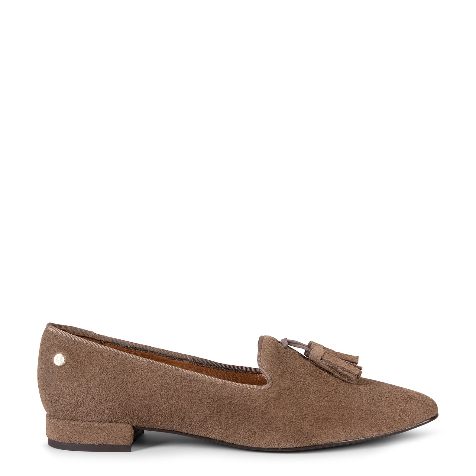 ADISA – Mocasines de piel de serraje TAUPE